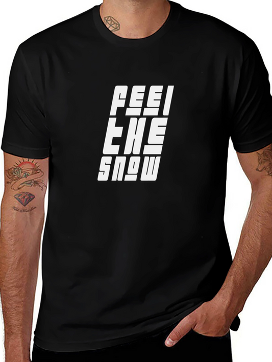 Feel the Snow Black Graphic Tee