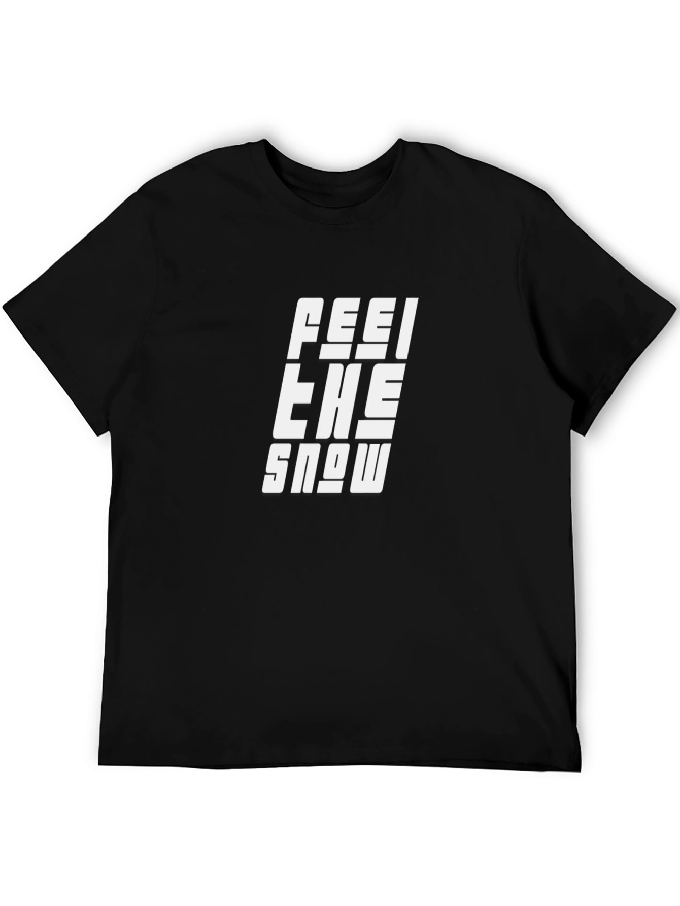 Feel the Snow Black Graphic Tee
