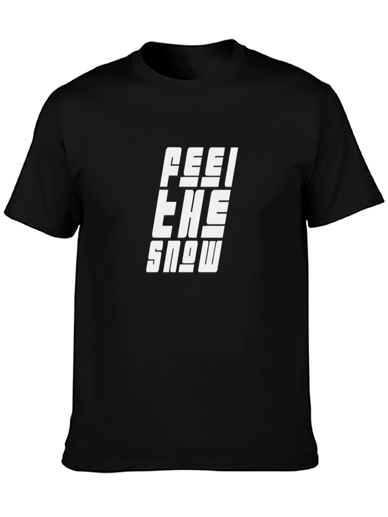 Feel the Snow Black Graphic Tee