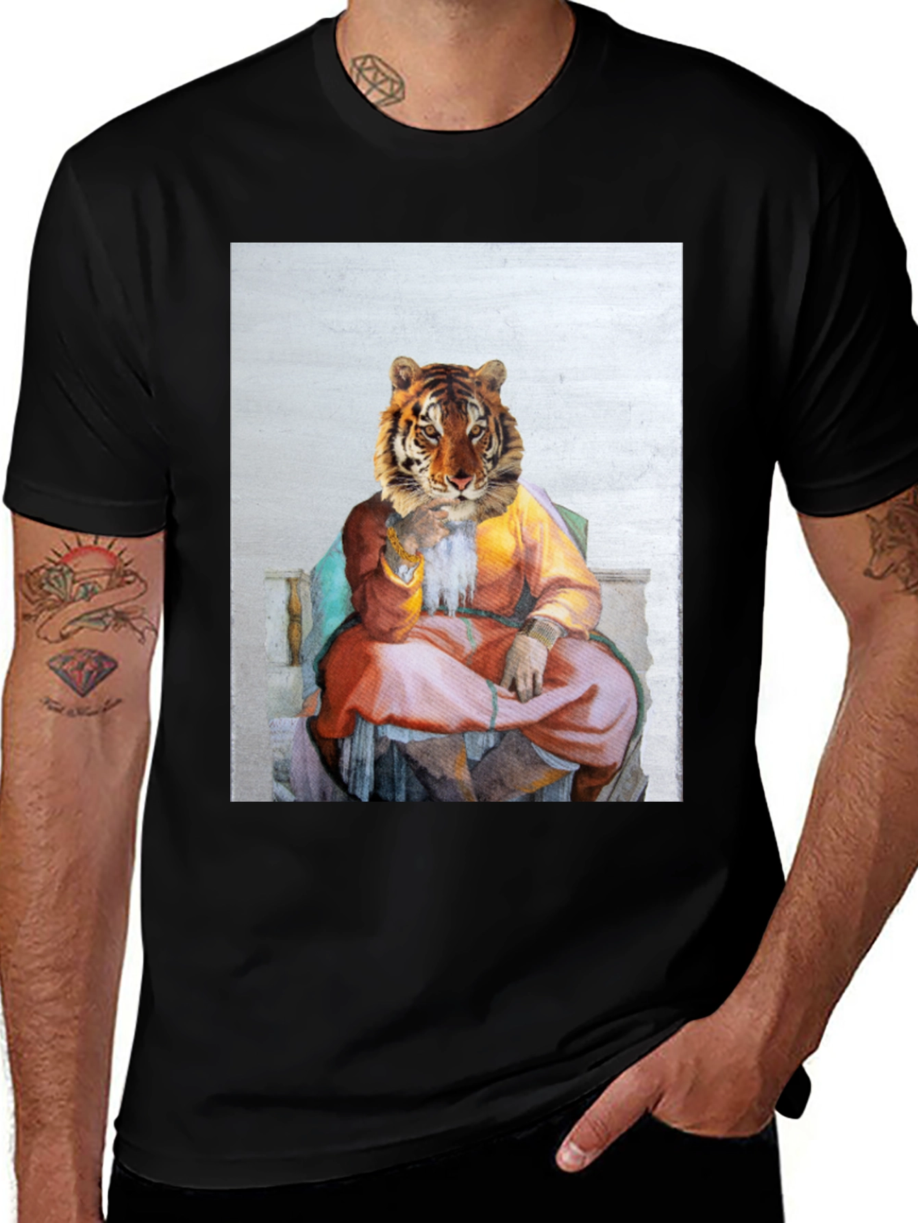 Tiger King T-Shirt - Renaissance Style Art Tee