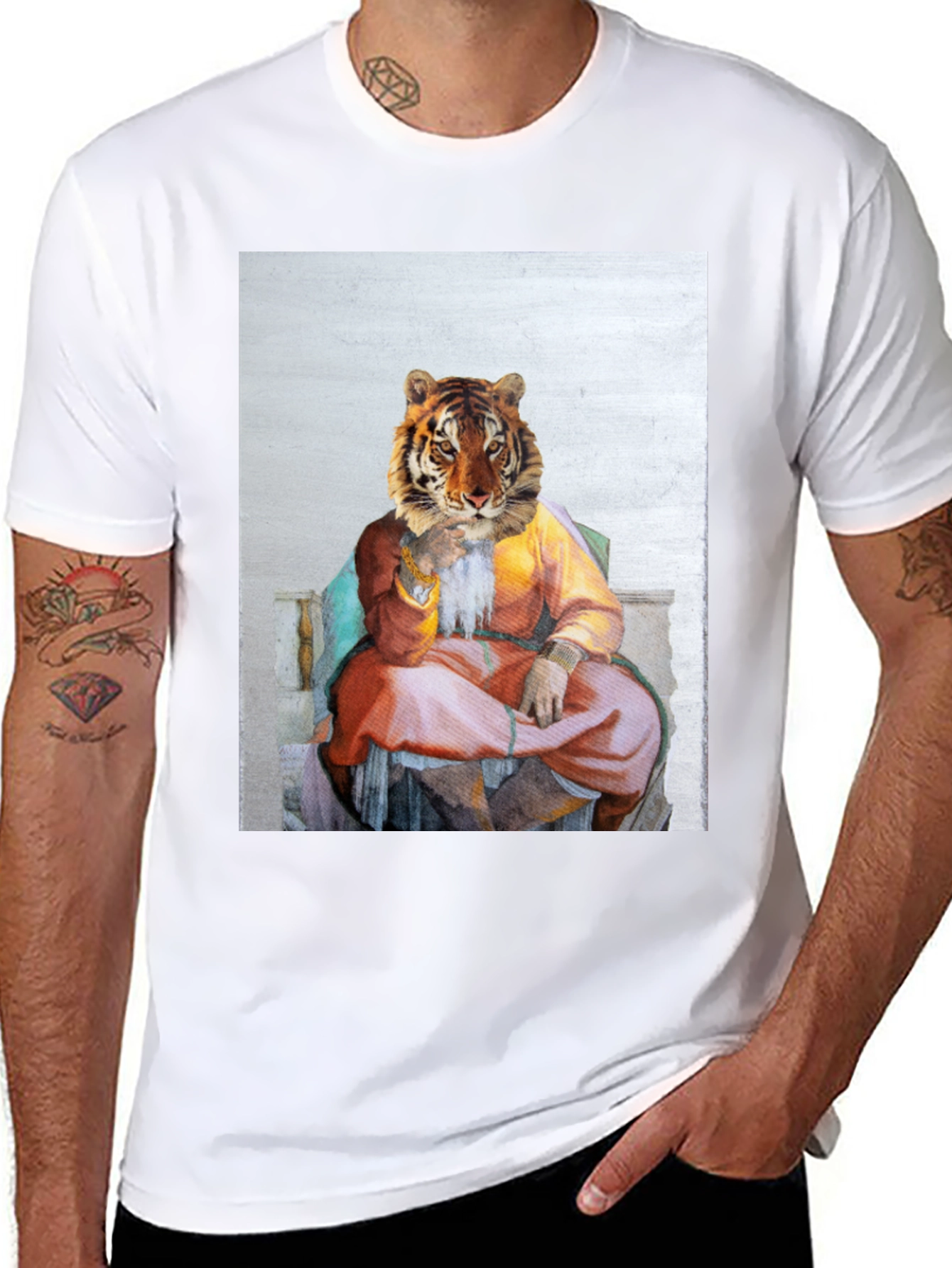 Tiger King T-Shirt - Renaissance Style Art Tee