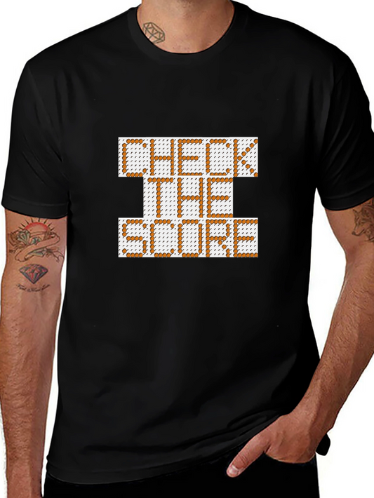 Check The Score Pixel T-Shirt - Retro Gamer Style