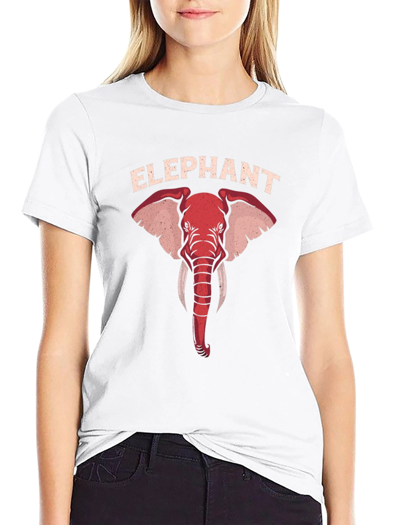 Elephant Graphic Tee - Bold Animal Print T-Shirt