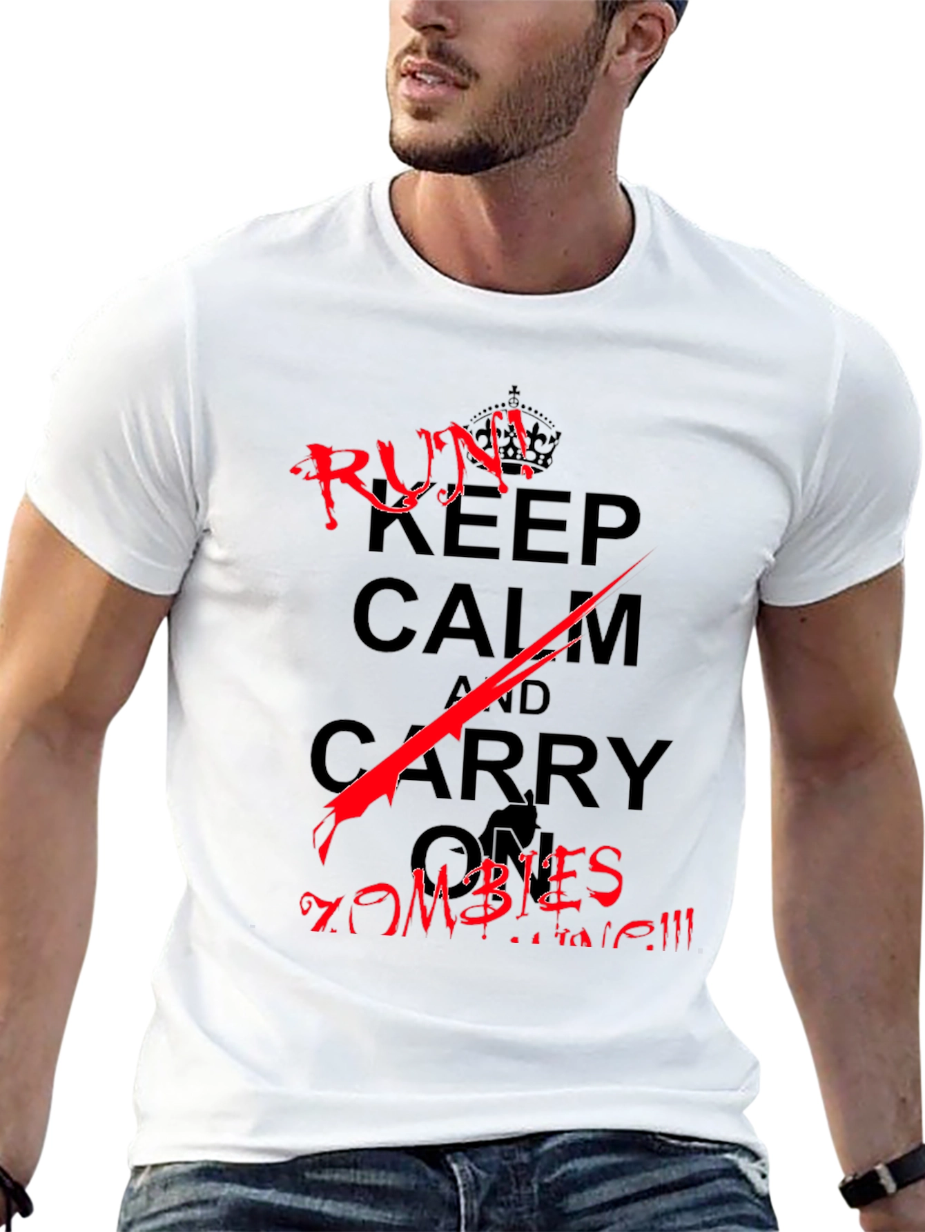 Keep Calm Run From Zombies T-Shirt