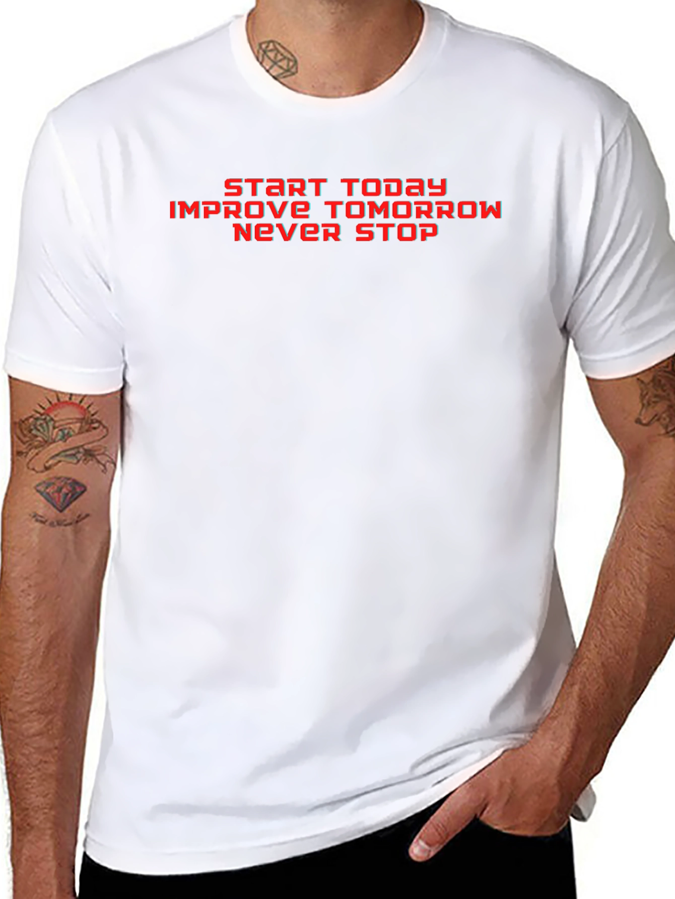 Motivational Black T-Shirt - Start Today