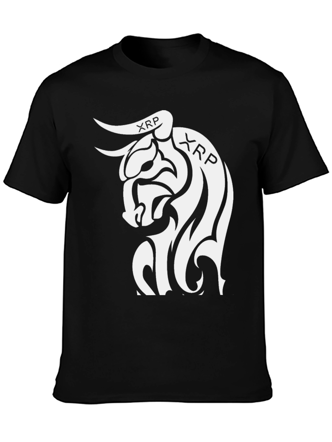XRP Bull Logo Black T-Shirt