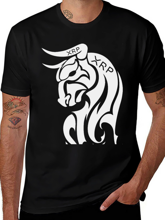 XRP Bull Logo Black T-Shirt