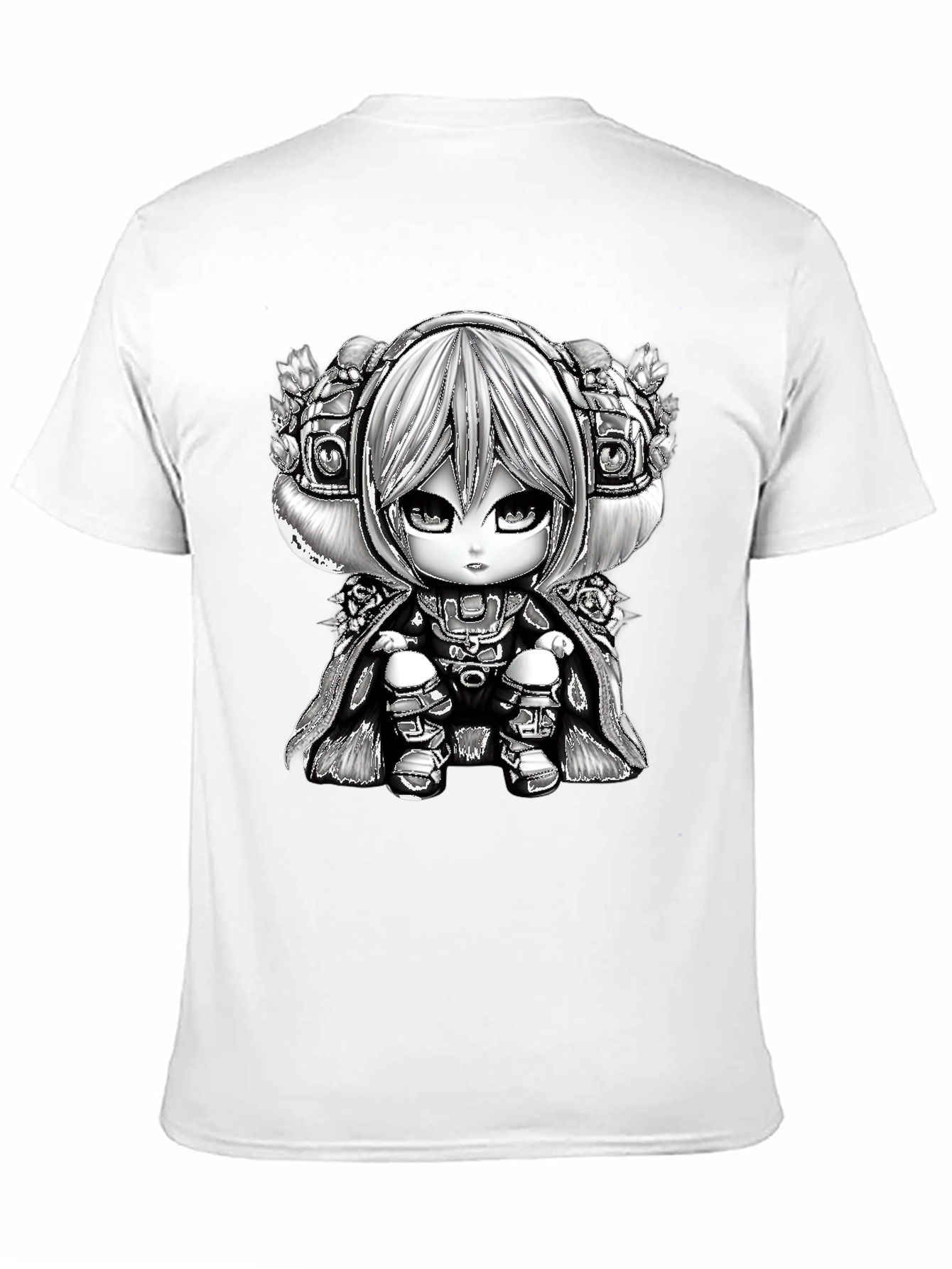 Anime Cartoon Graphic Black T-Shirt