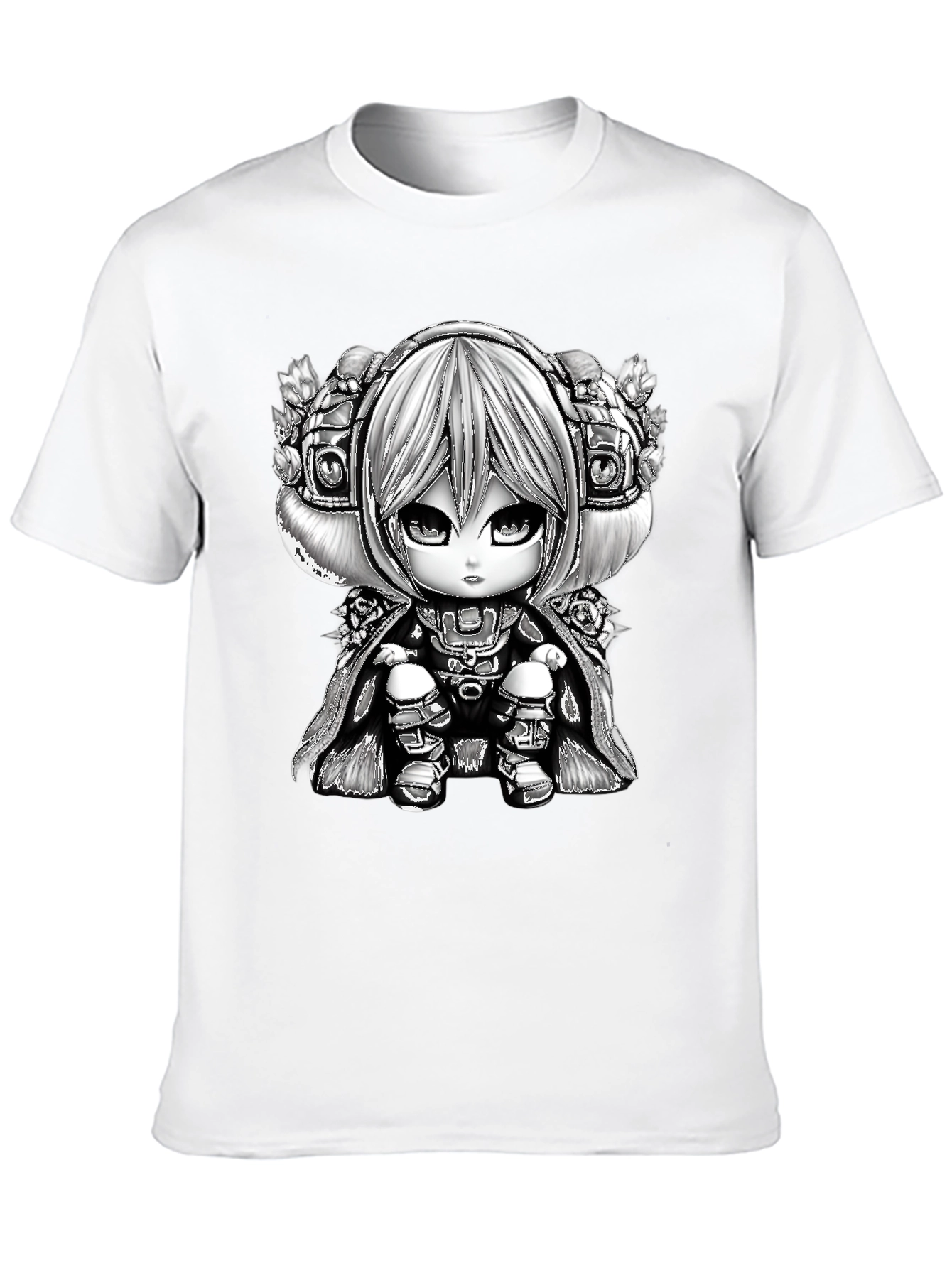 Anime Cartoon Graphic Black T-Shirt