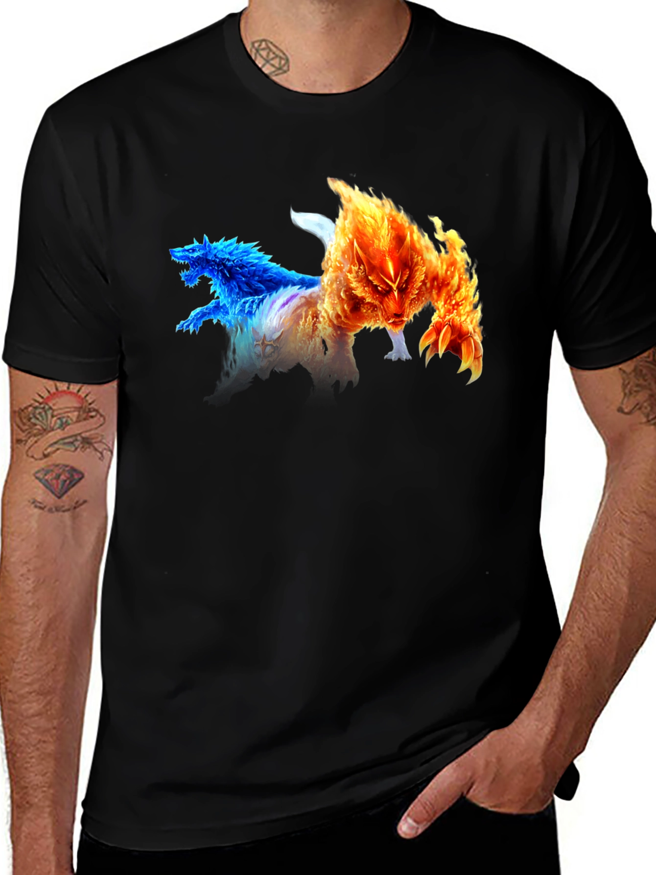 Elemental Wolves Graphic T-Shirt