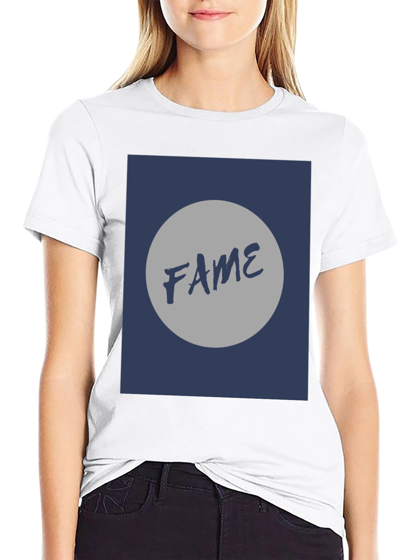 Fame Graphic Tee - Classic Black Cotton T-Shirt