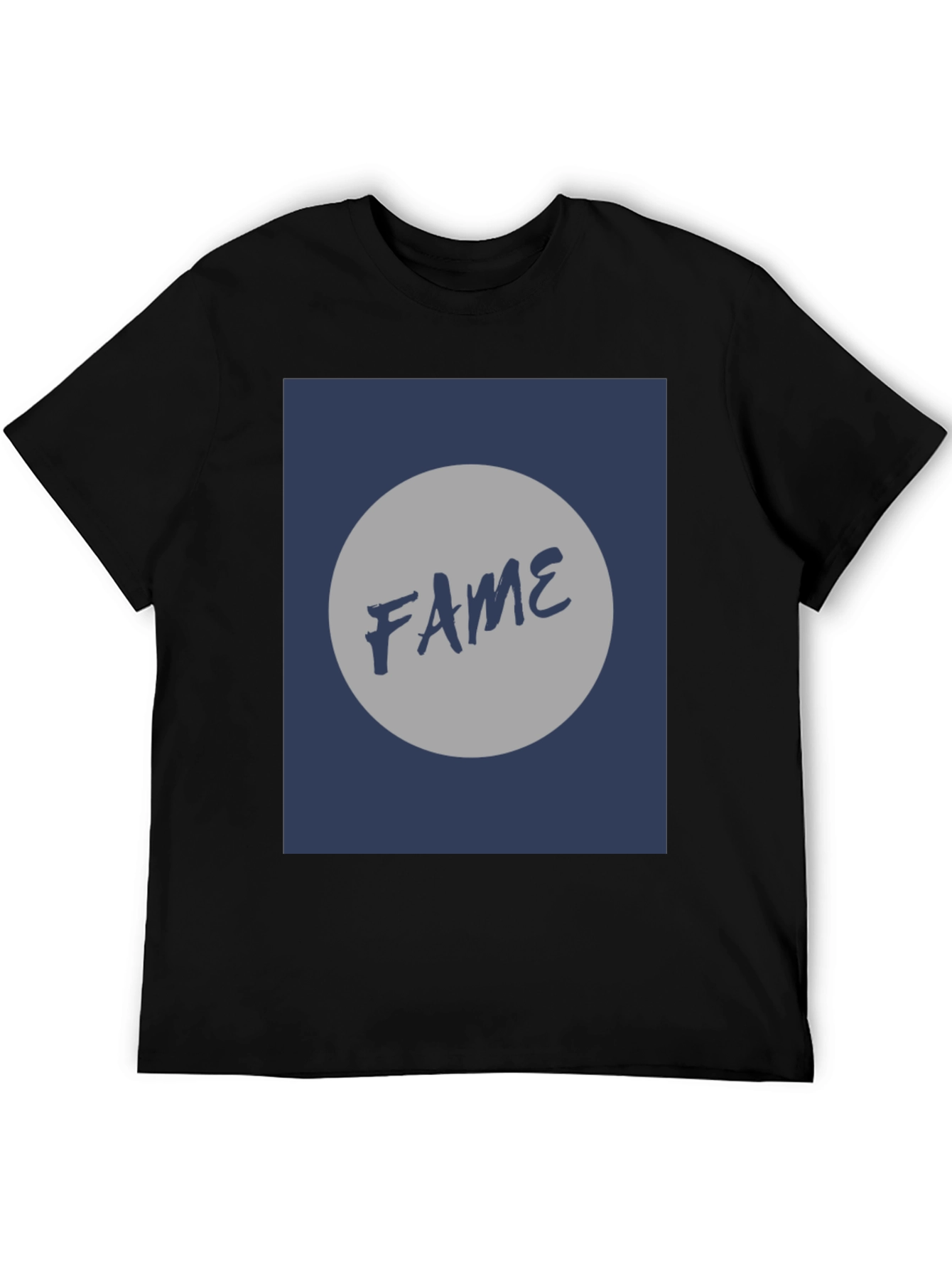 Fame Graphic Tee - Classic Black Cotton T-Shirt