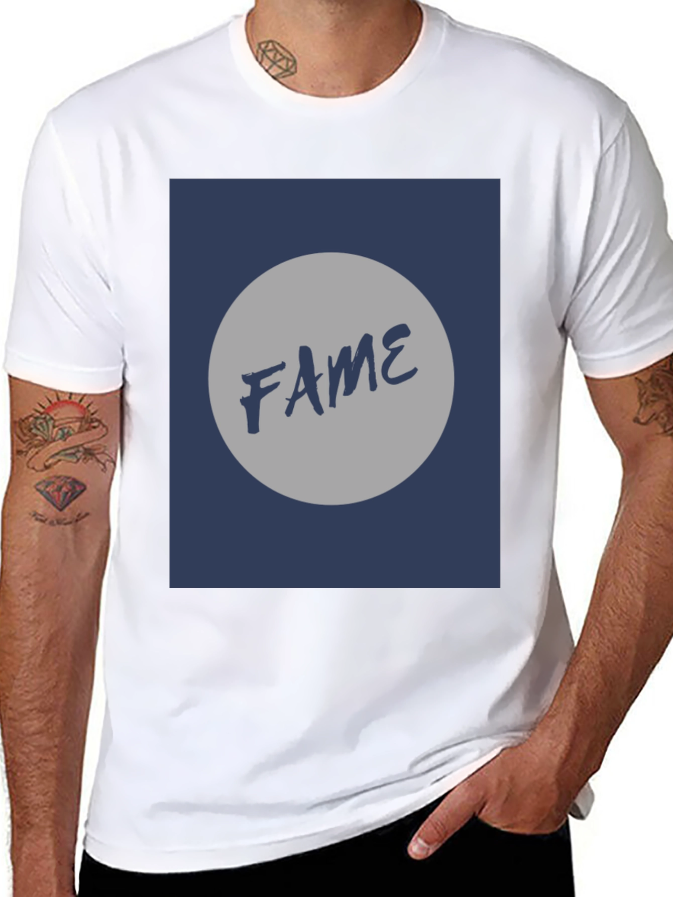 Fame Graphic Tee - Classic Black Cotton T-Shirt