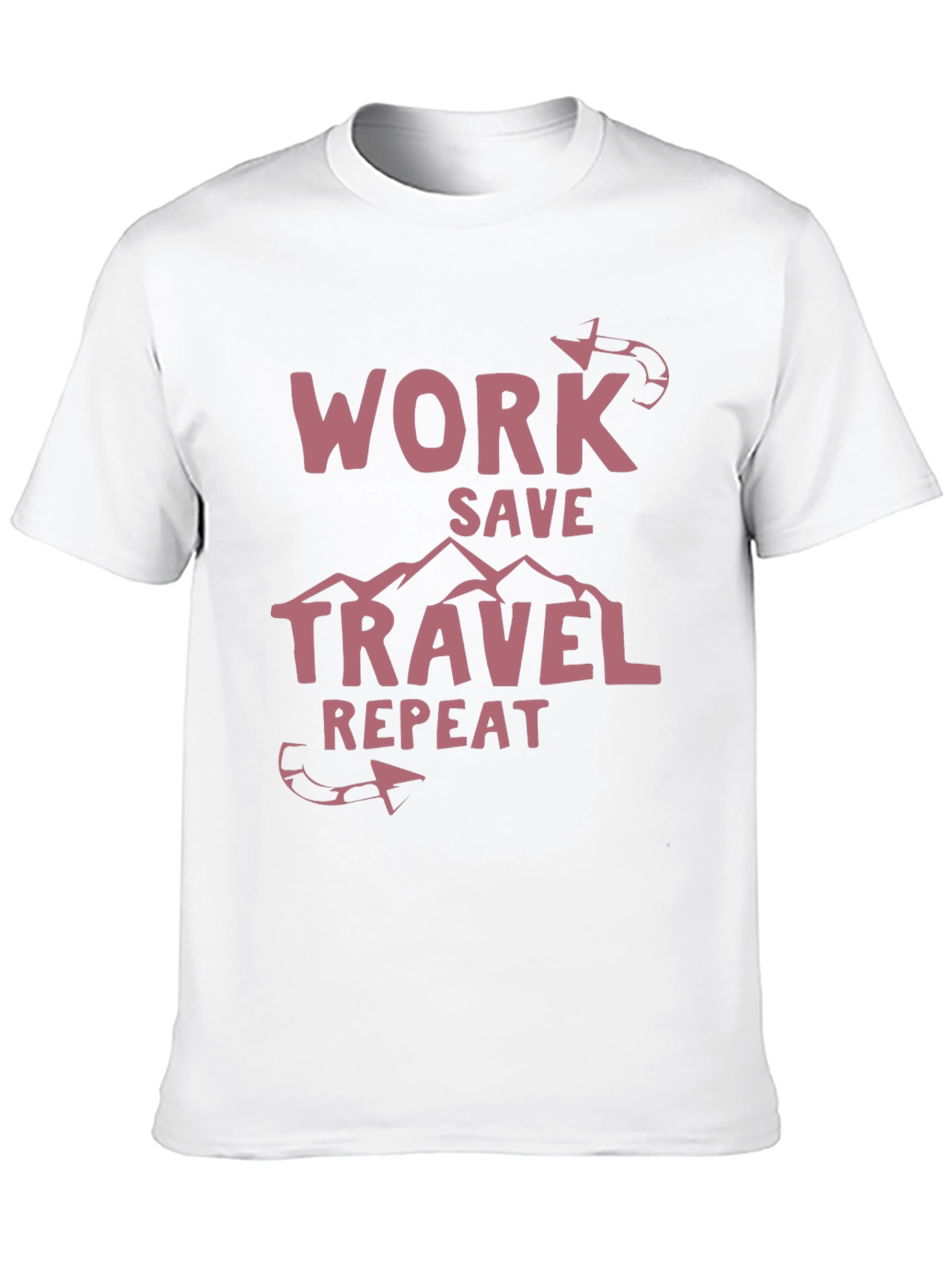 Work Save Travel Repeat Graphic T-Shirt