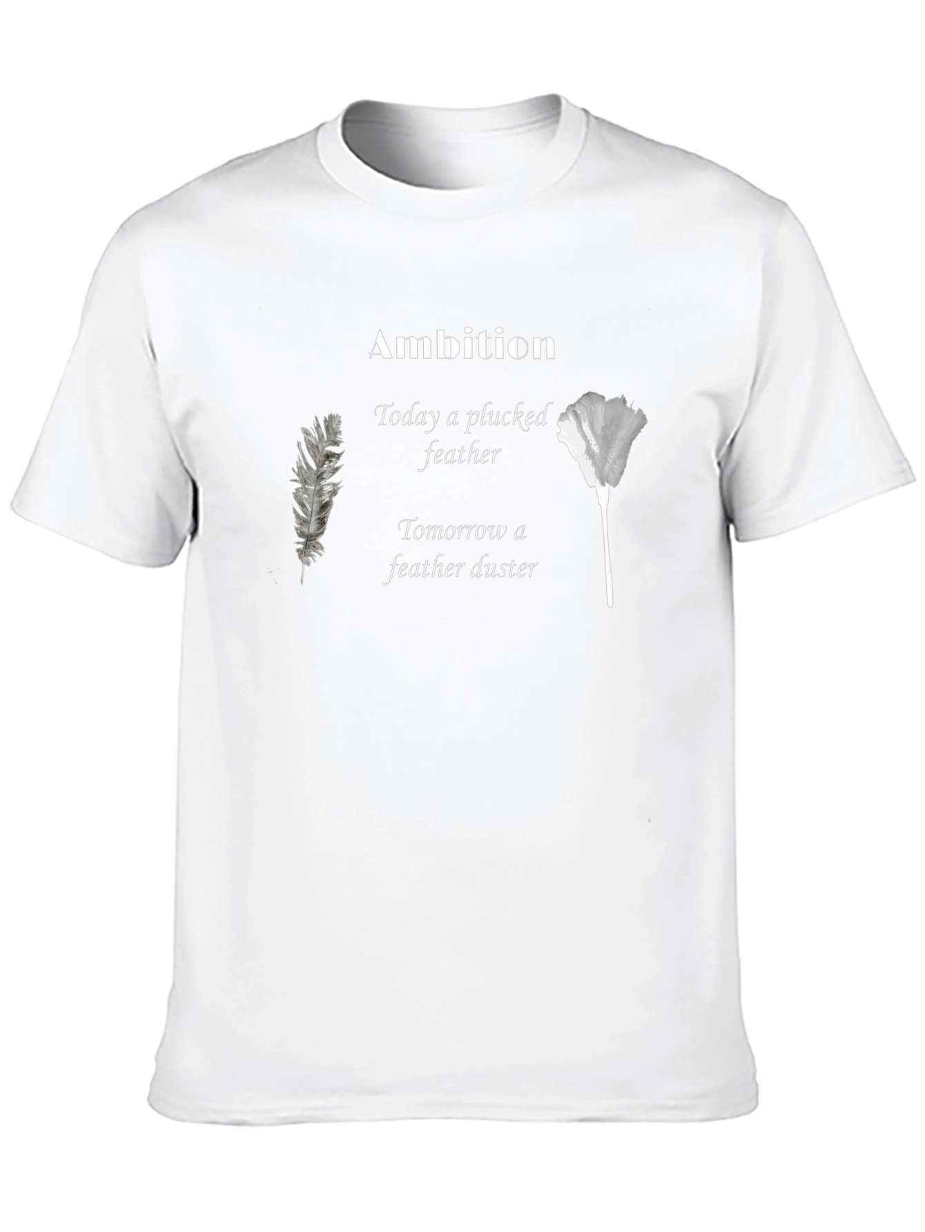 Ambition Feather Graphic Black T-Shirt
