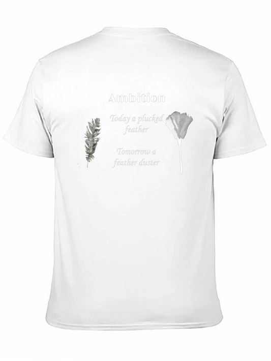 Ambition Feather Graphic Black T-Shirt