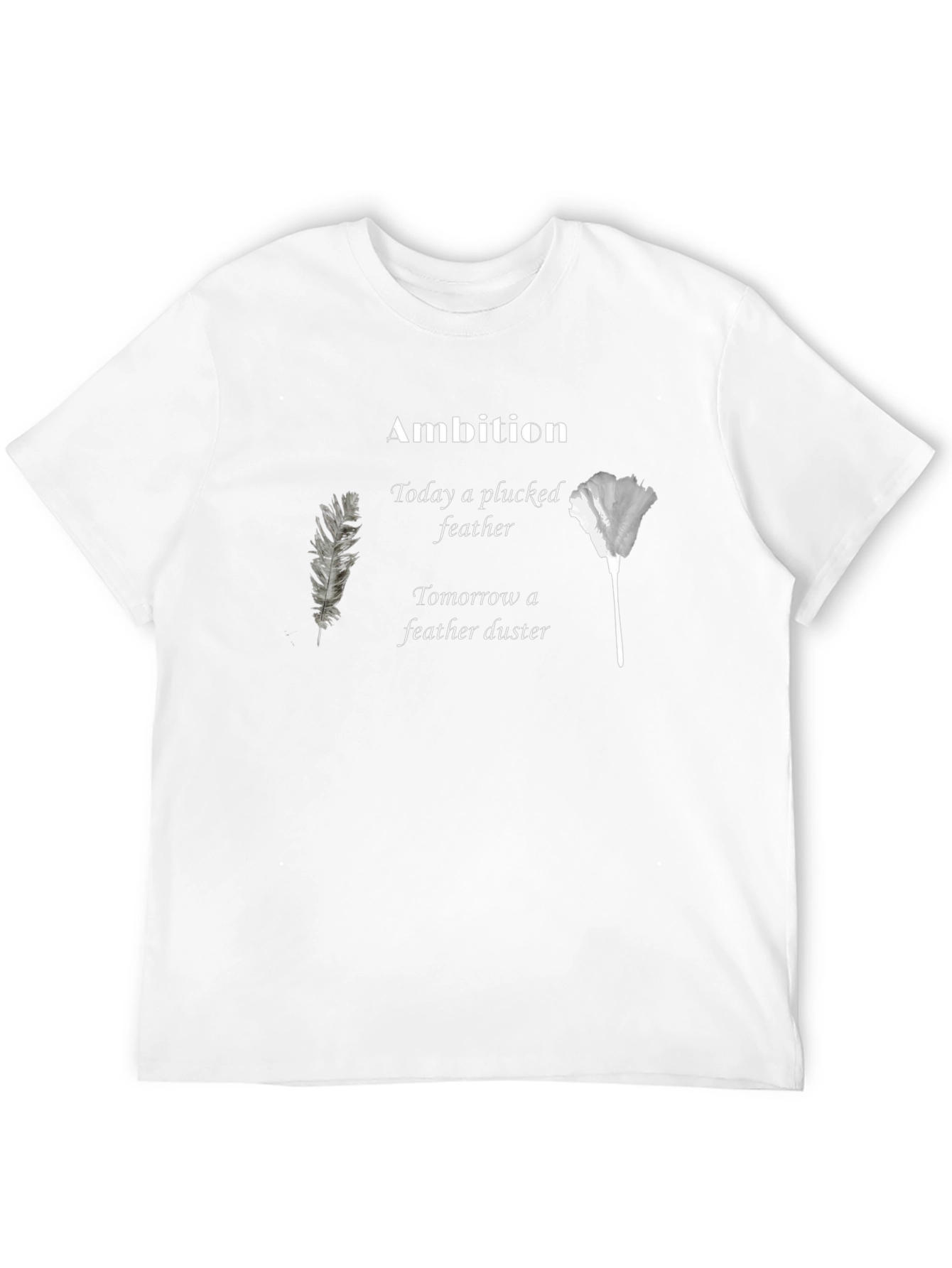 Ambition Feather Graphic Black T-Shirt