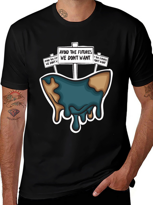 Climate Awareness Graphic Tee - Avoid the Futures We Dont Want