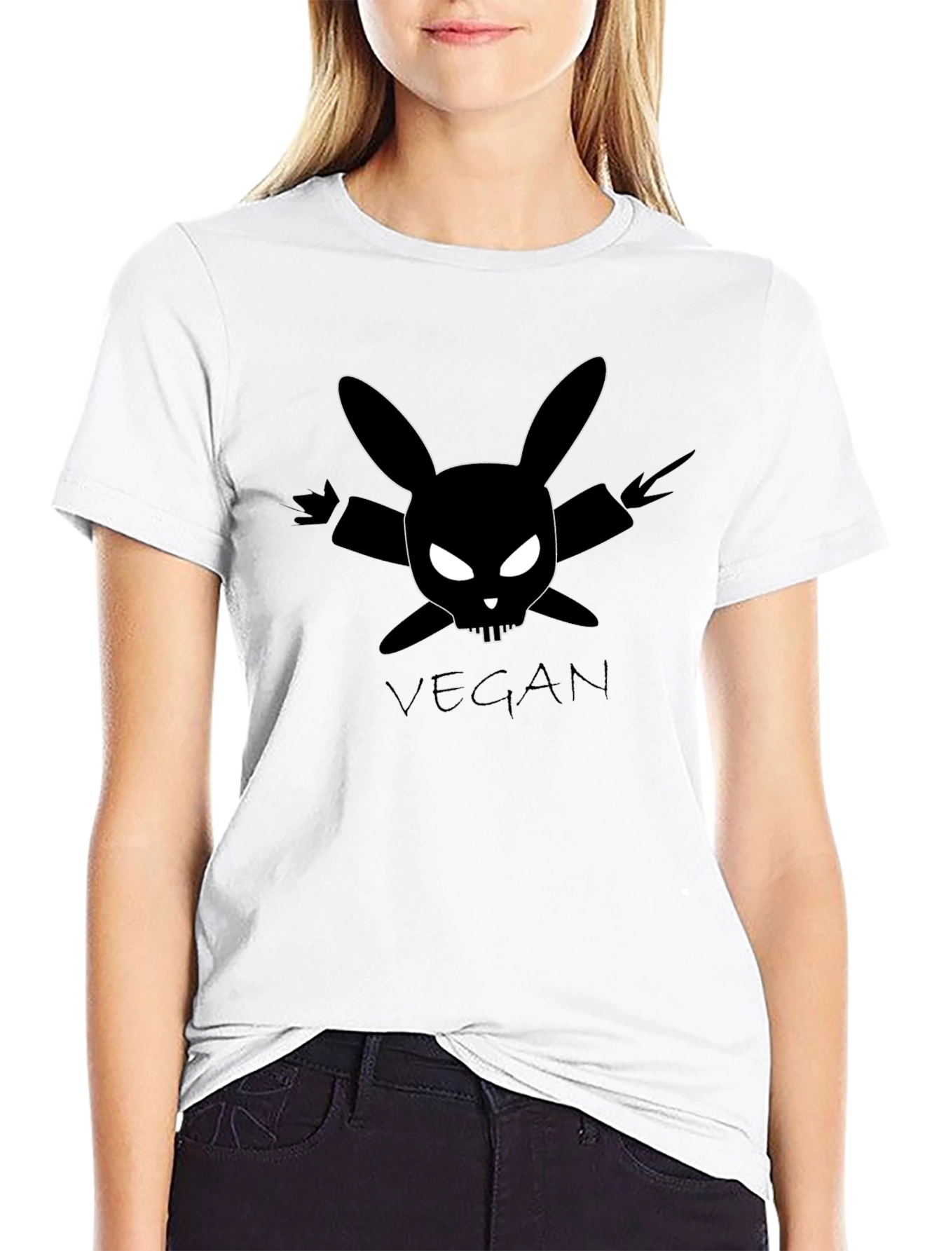 Vegan Rabbit Skull T-Shirt