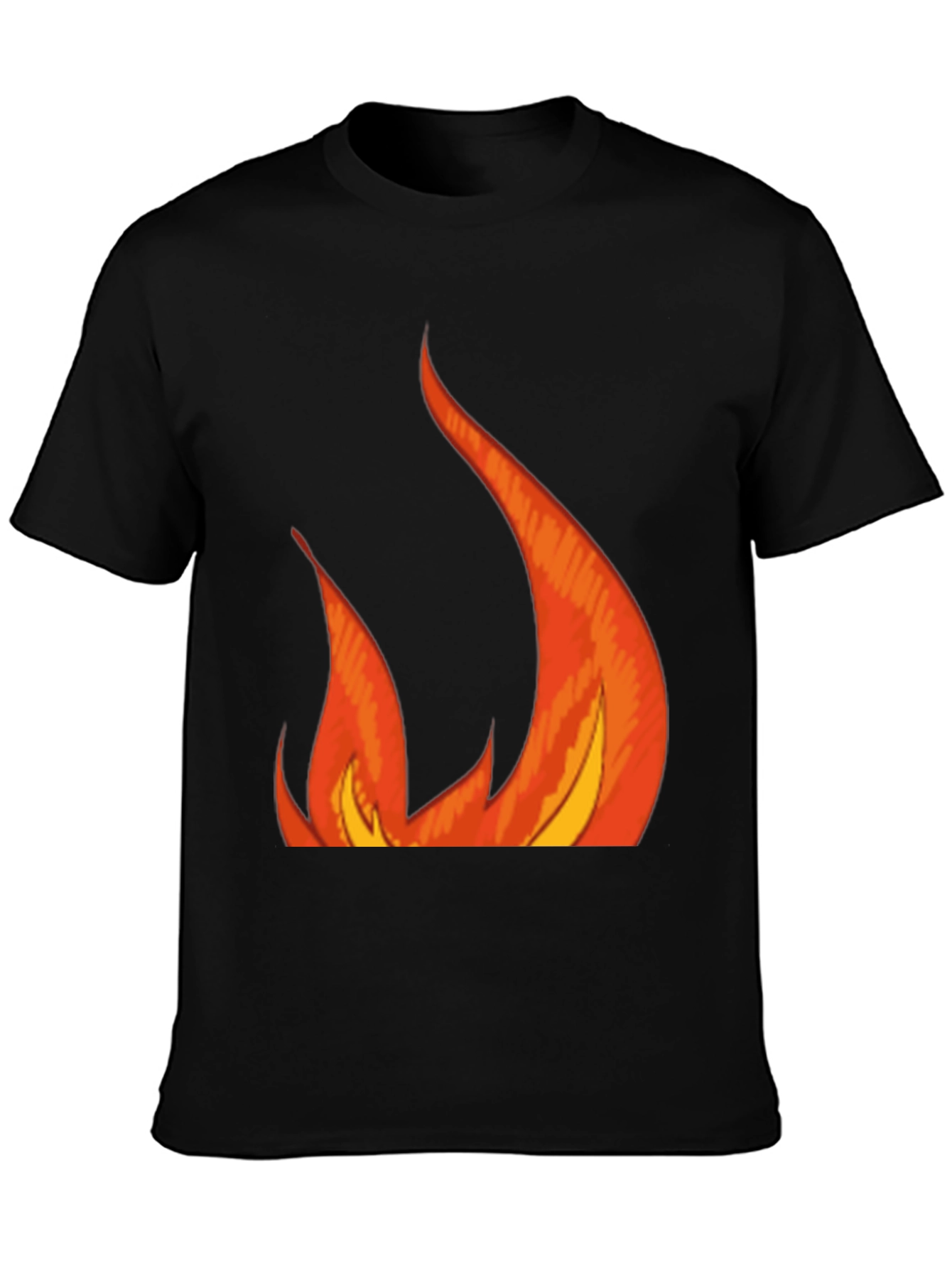 Fiery Graphic Tee - Bold Flames Design