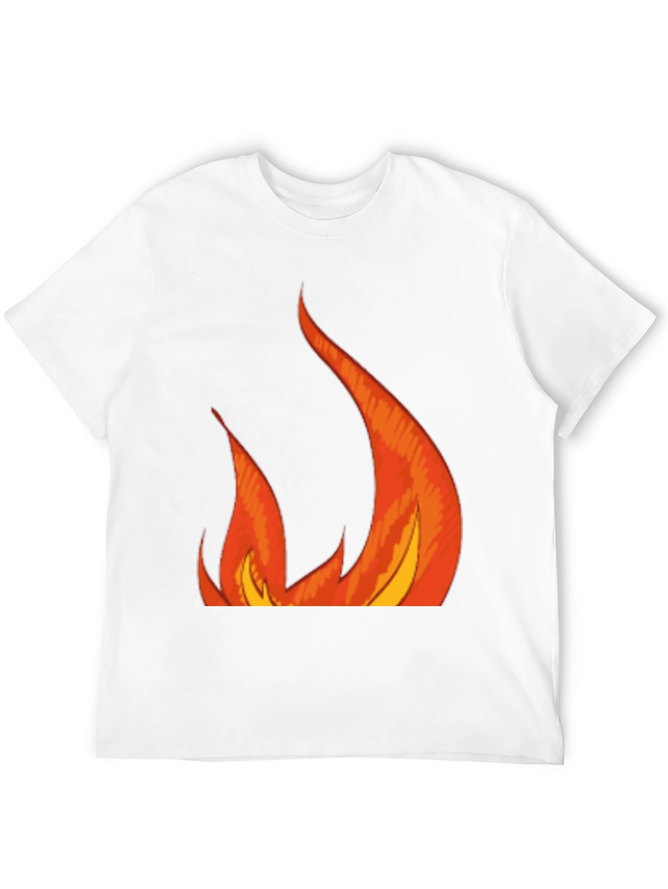 Fiery Graphic Tee - Bold Flames Design