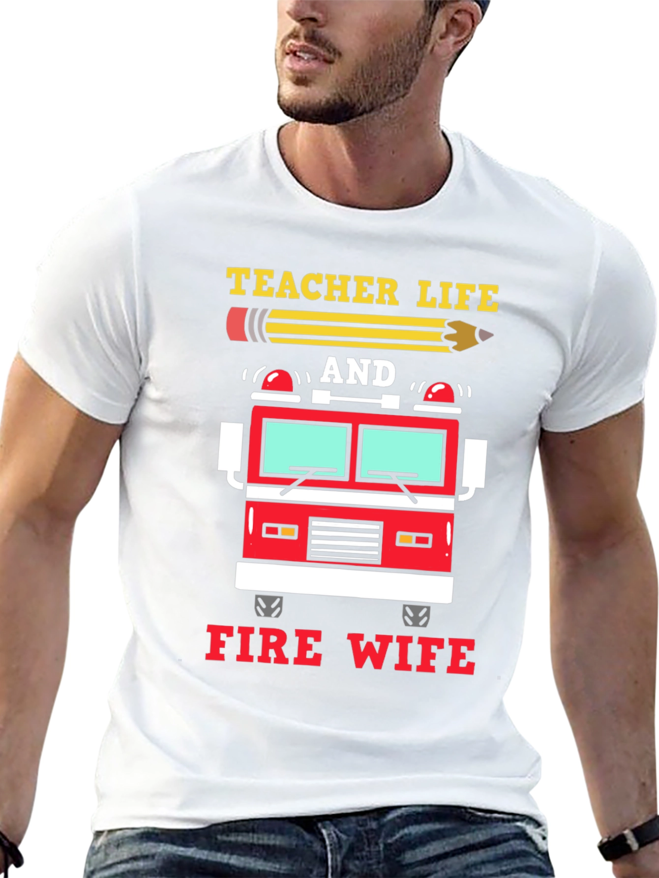 Teacher Life Fire Wife Graphic Tee