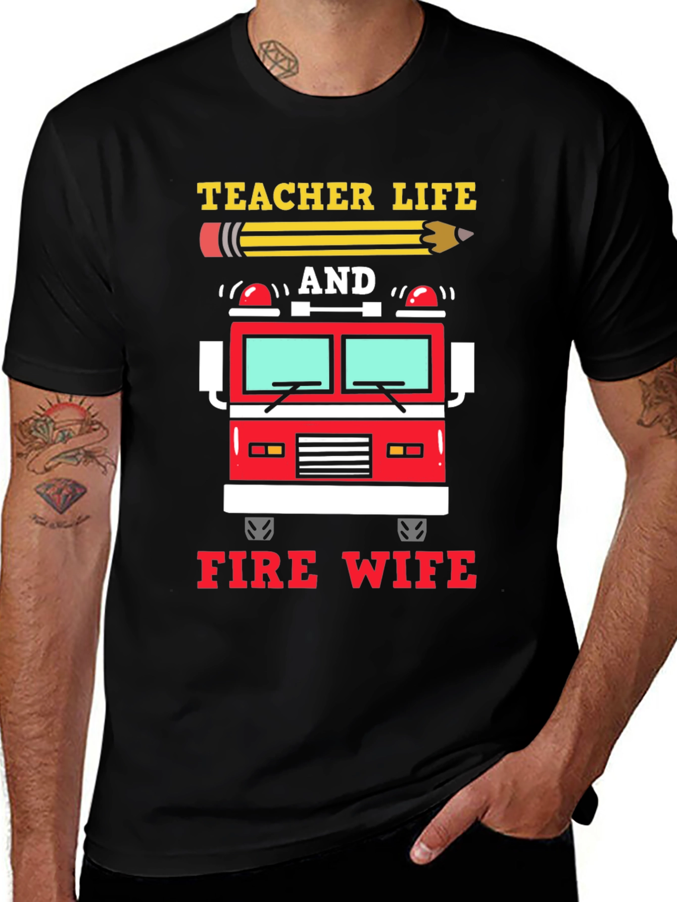 Teacher Life Fire Wife Graphic Tee