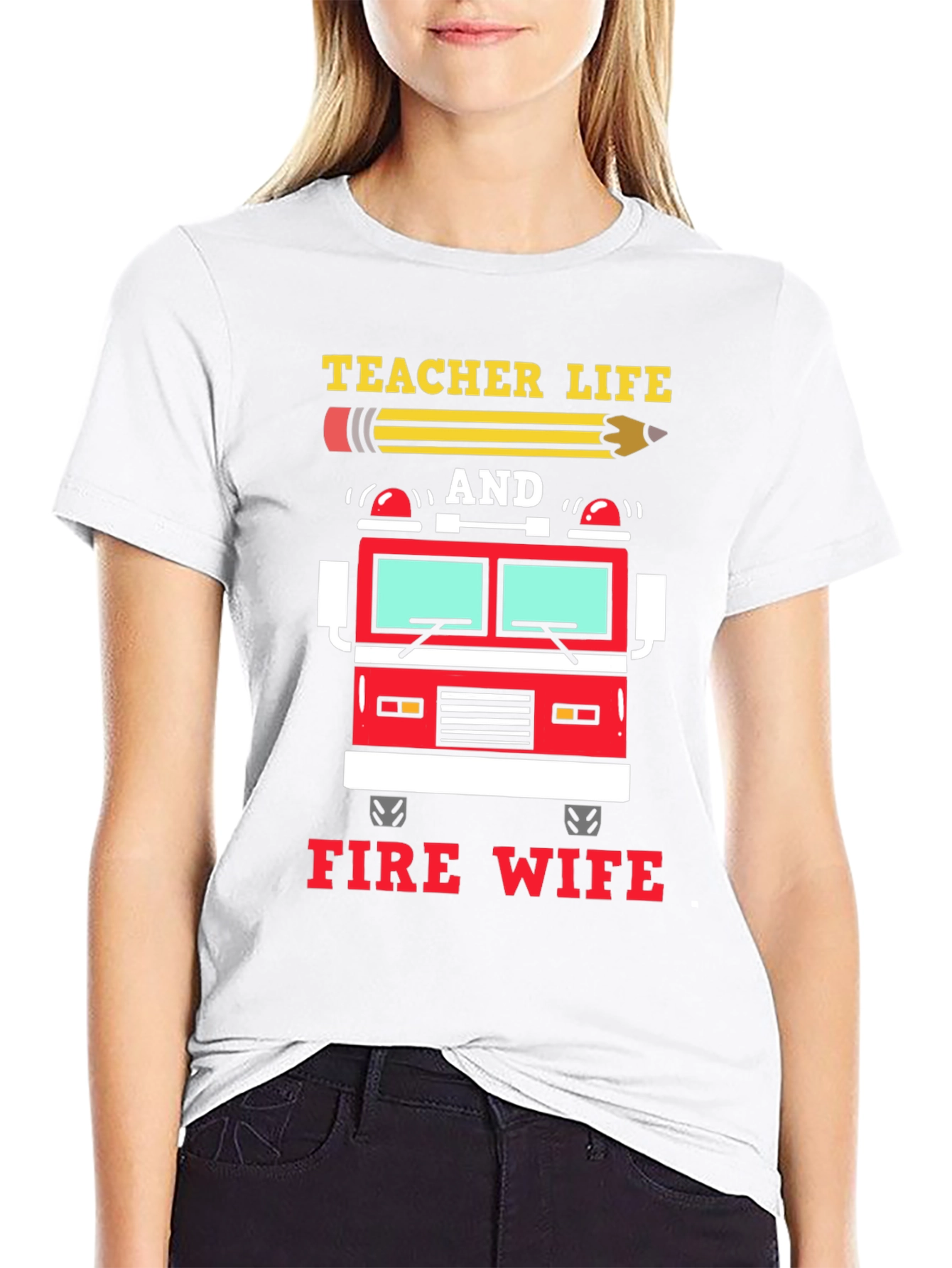 Teacher Life Fire Wife Graphic Tee