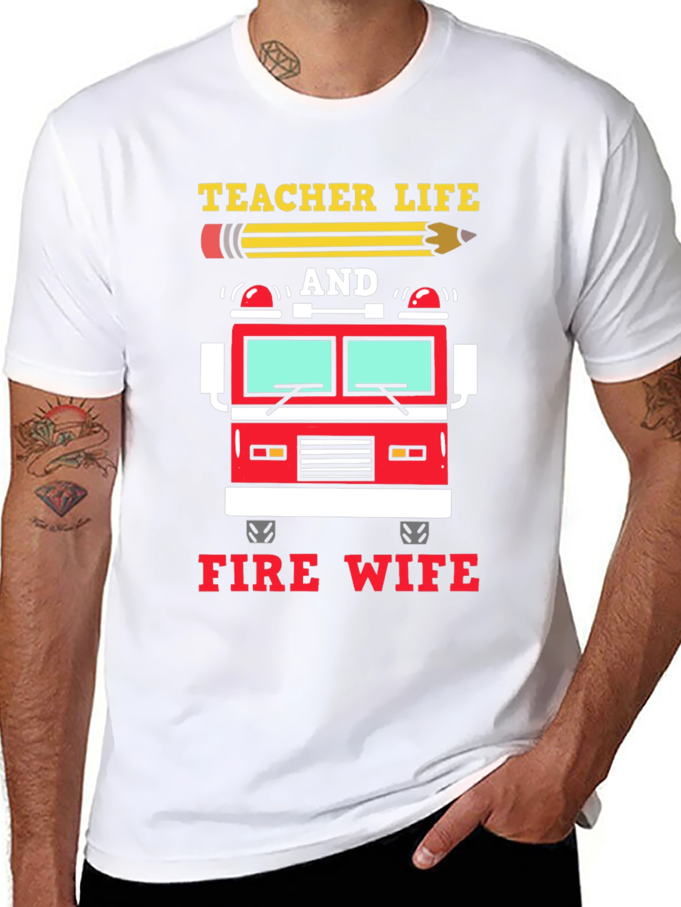Teacher Life Fire Wife Graphic Tee