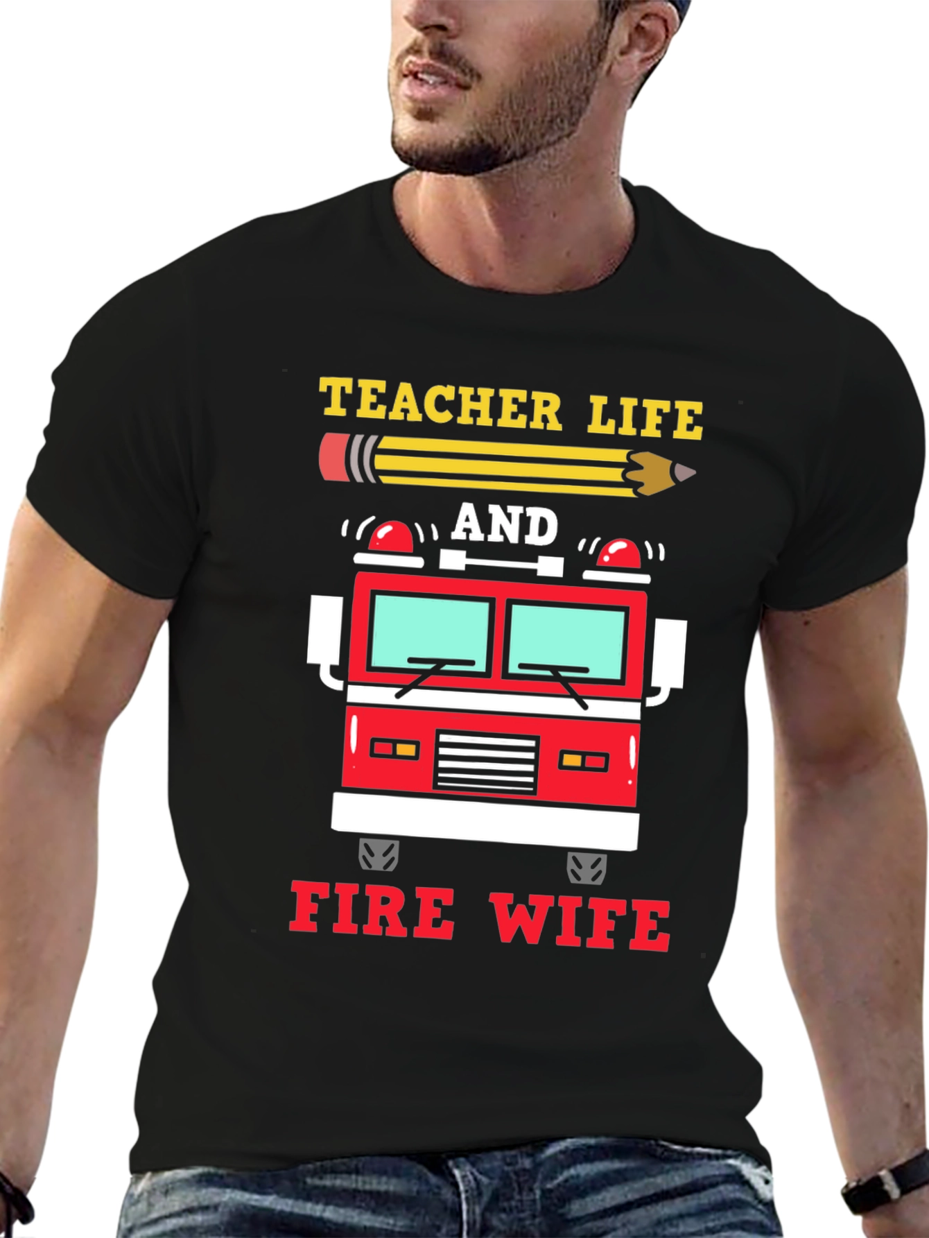 Teacher Life Fire Wife Graphic Tee
