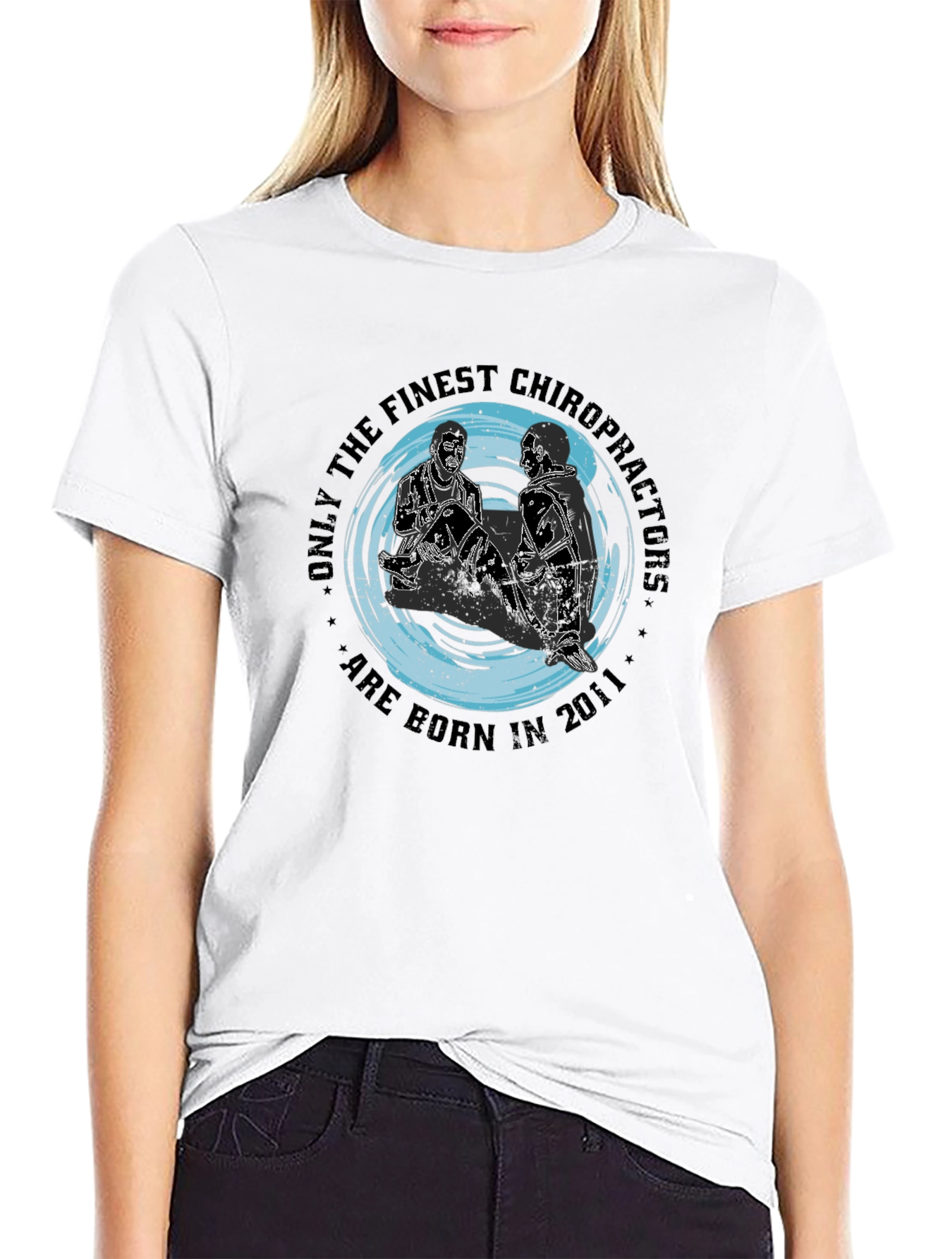 Finest Chiropractors Born in 2011 Black T-Shirt