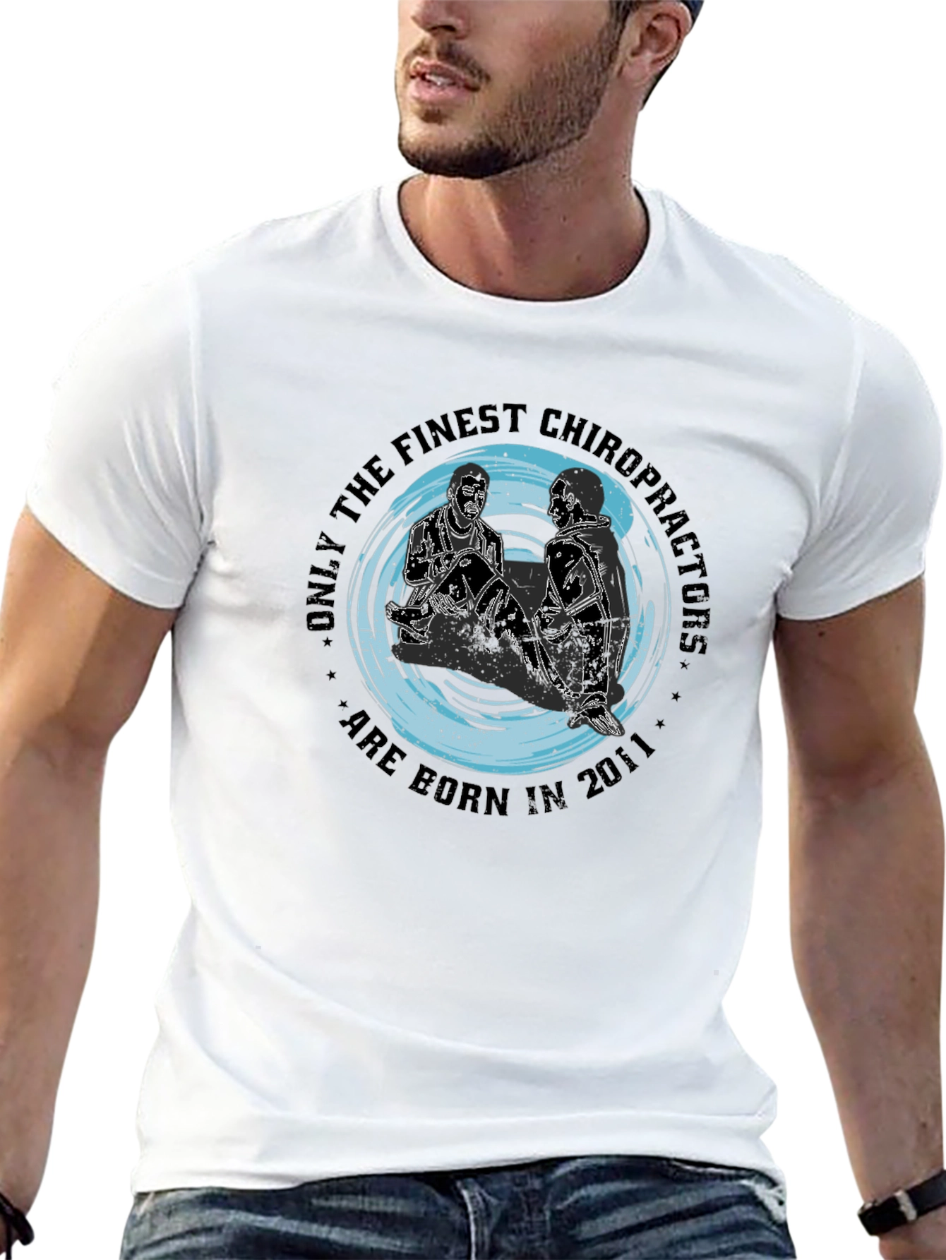Finest Chiropractors Born in 2011 Black T-Shirt