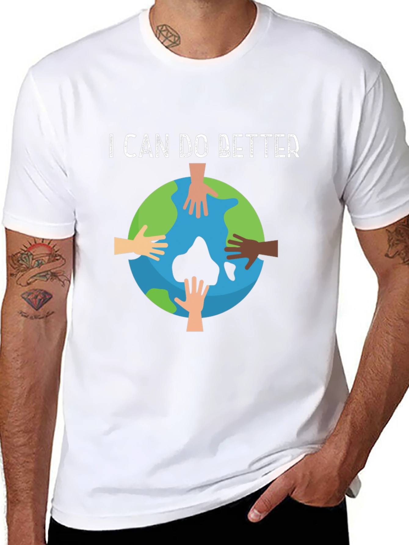 I Can Do Better Earth Hands Graphic T-Shirt