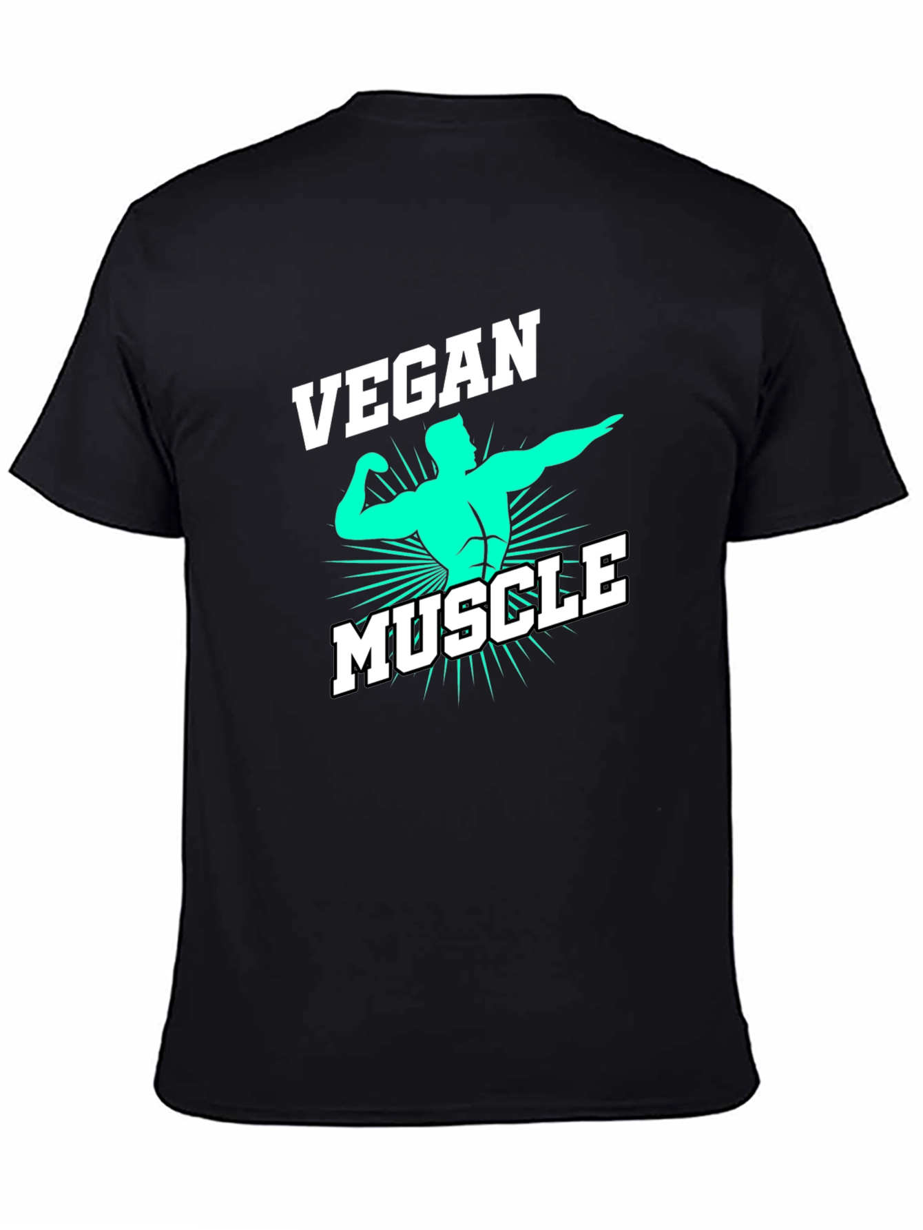 Vegan Muscle Black T-Shirt