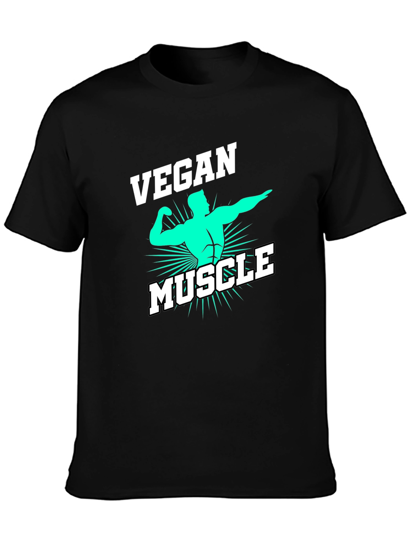 Vegan Muscle Black T-Shirt
