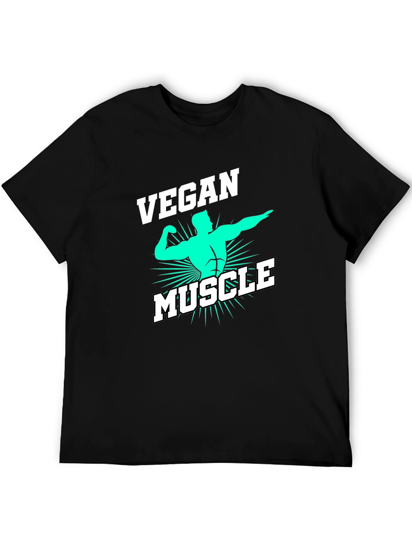 Vegan Muscle Black T-Shirt