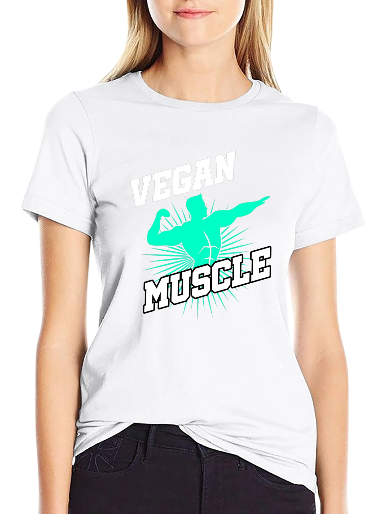 Vegan Muscle Black T-Shirt