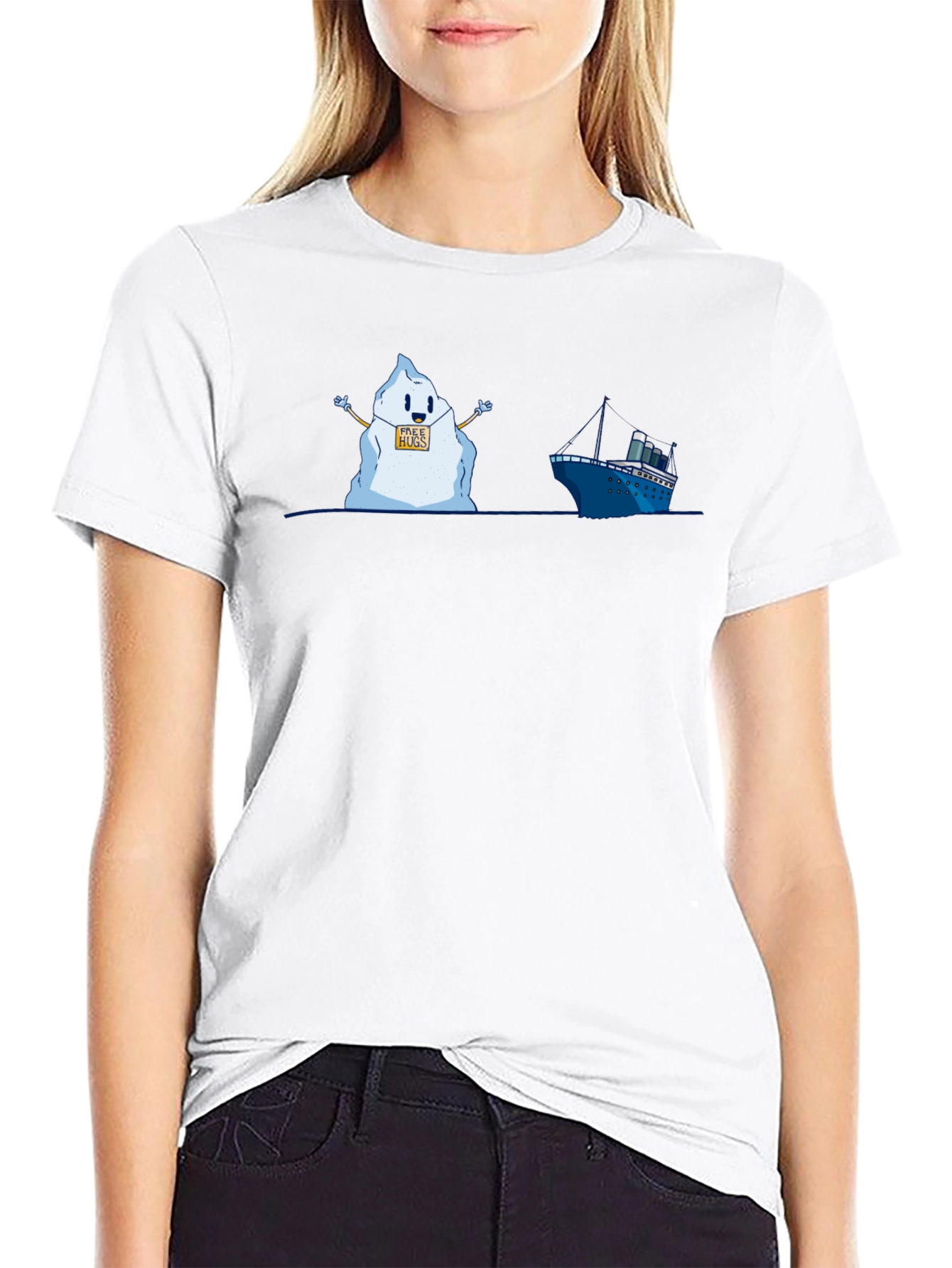 Titanic Iceberg Free Hugs Humor T-Shirt