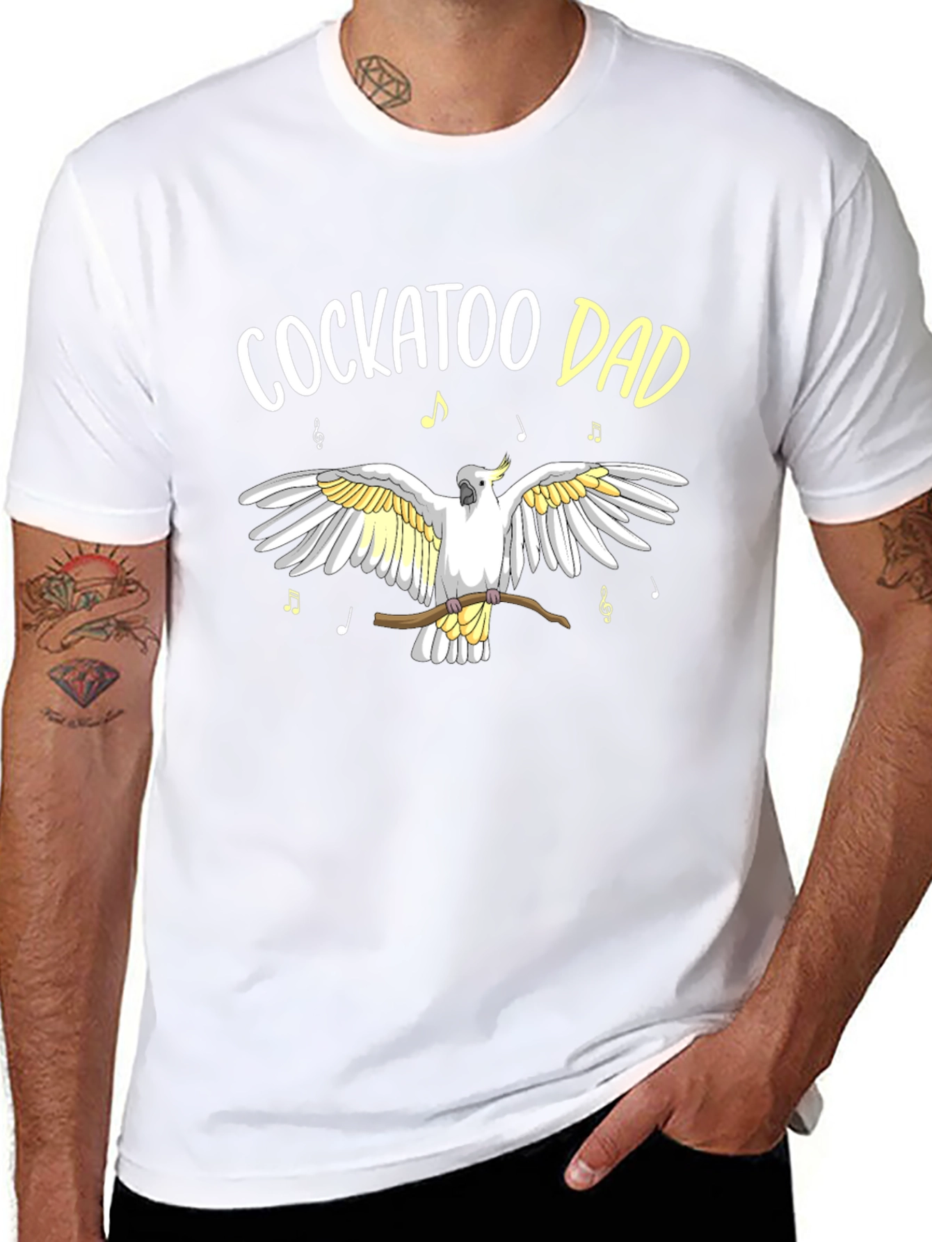 Cockatoo Dad T-Shirt - Bird Lover Gift