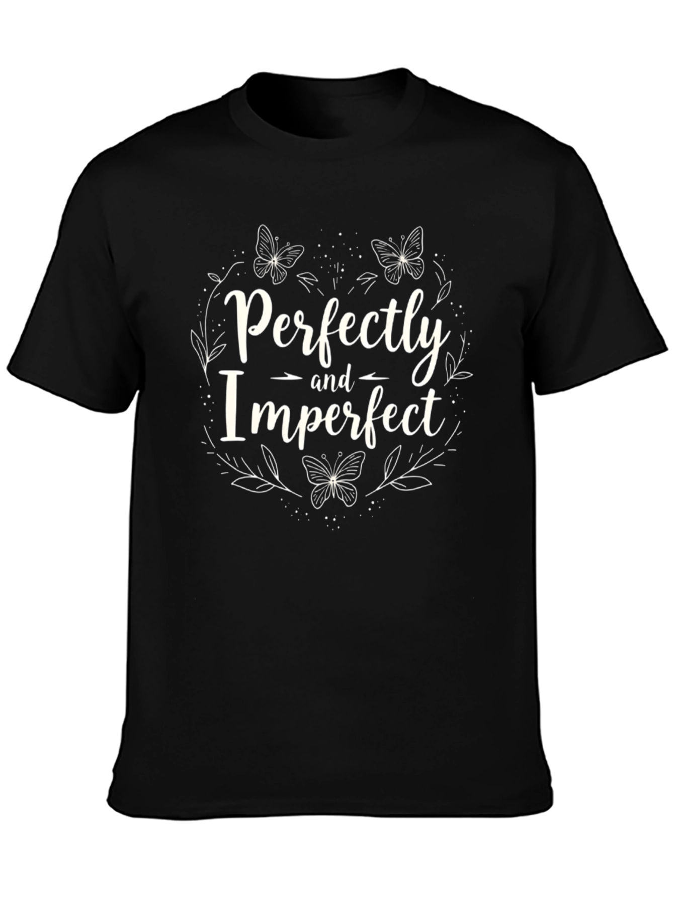 Perfectly Imperfect Graphic T-Shirt - Black