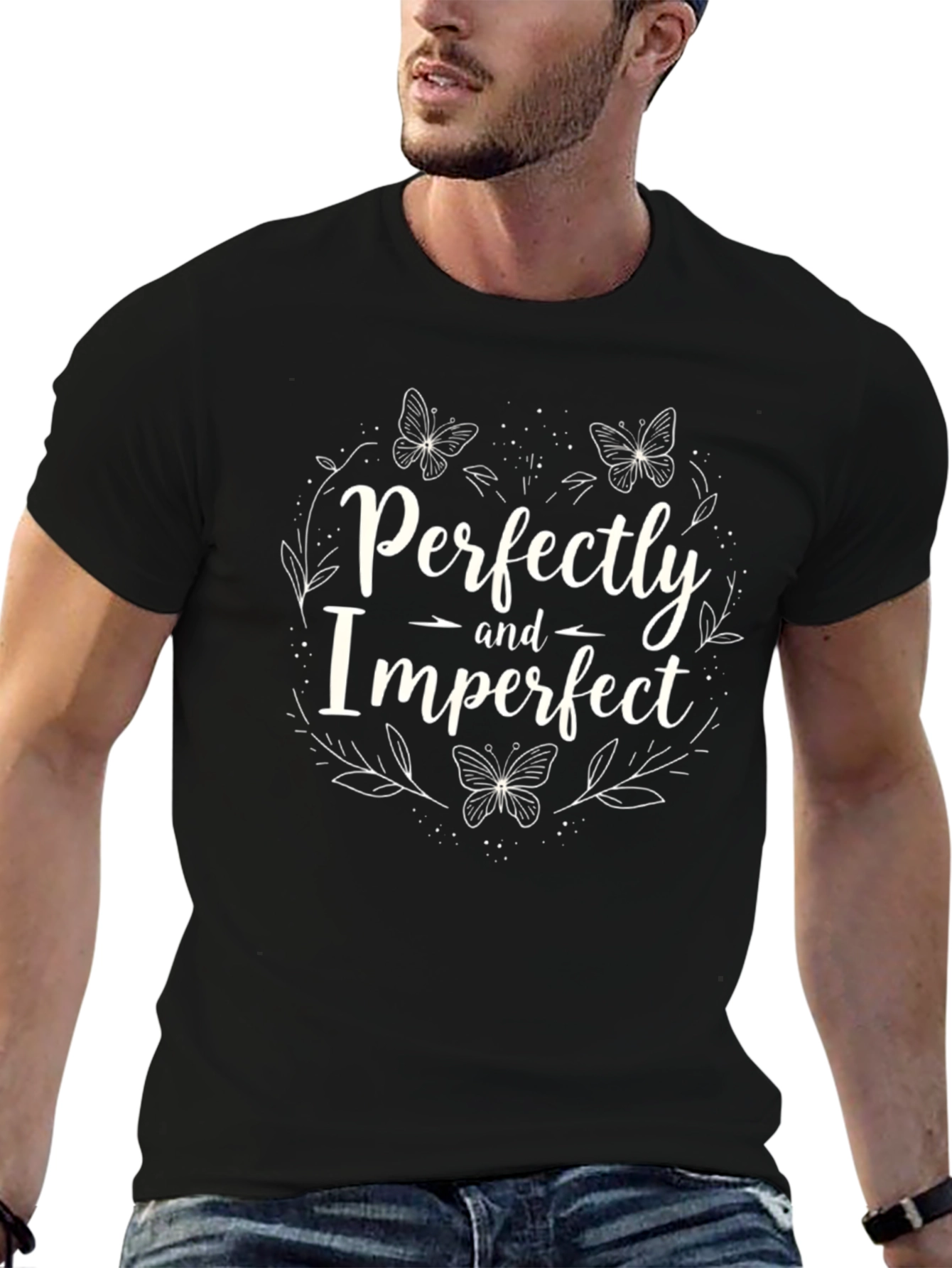 Perfectly Imperfect Graphic T-Shirt - Black