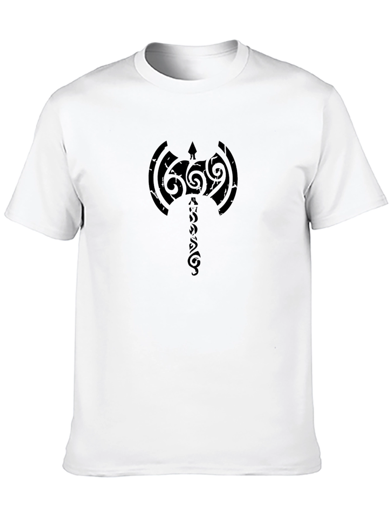 Tribal Axe Graphic T-Shirt - Black