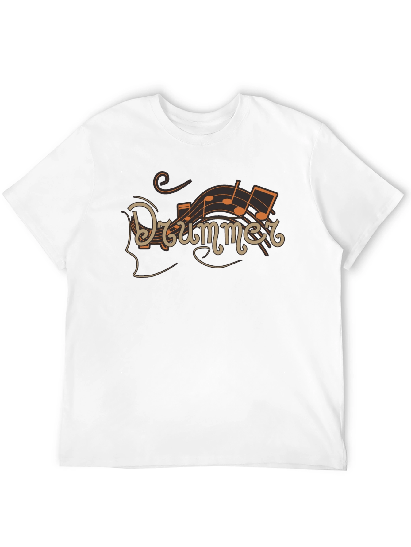 Drummer Music Notes Graphic Tee