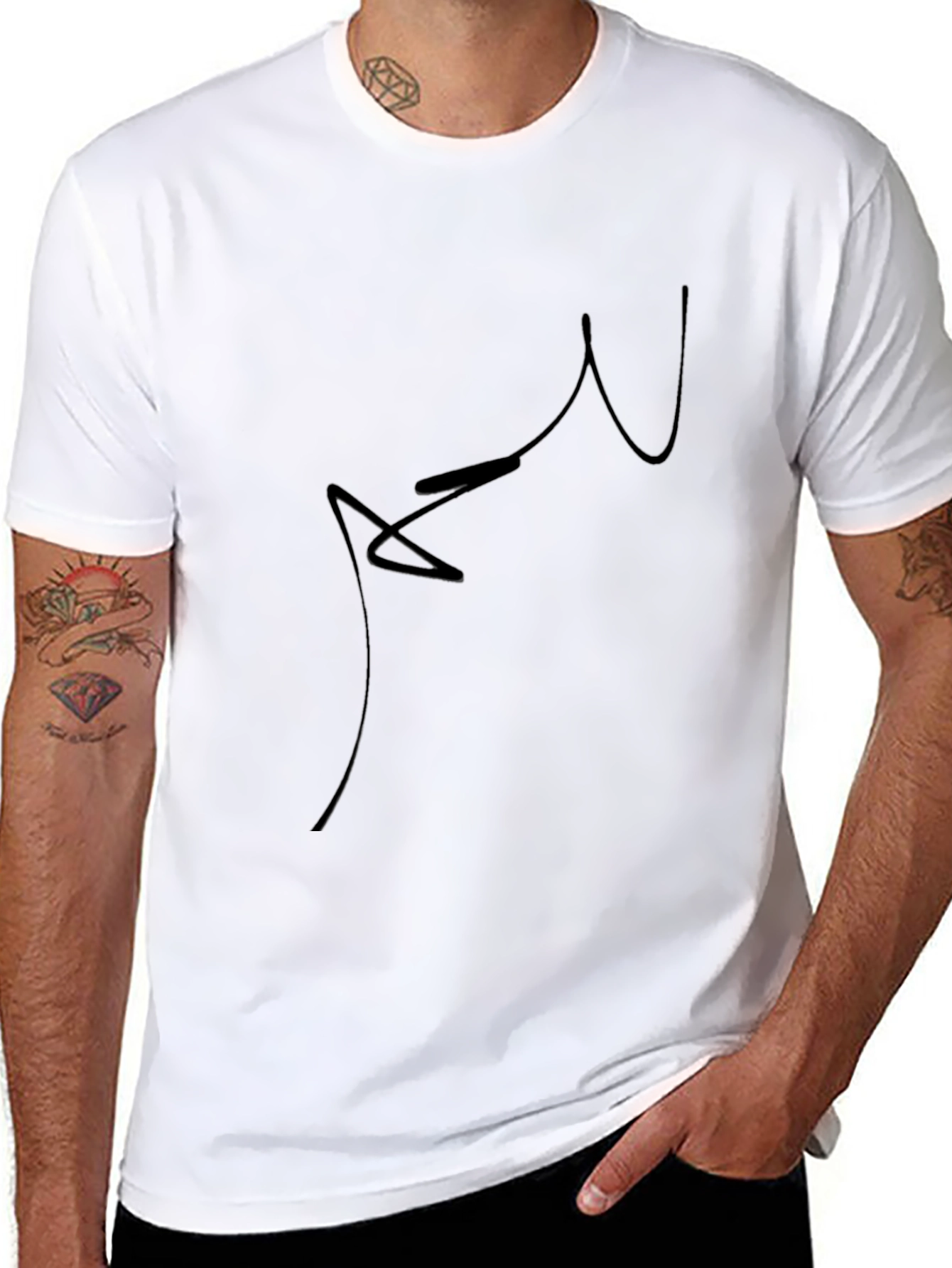 Minimalist Abstract Black T-Shirt
