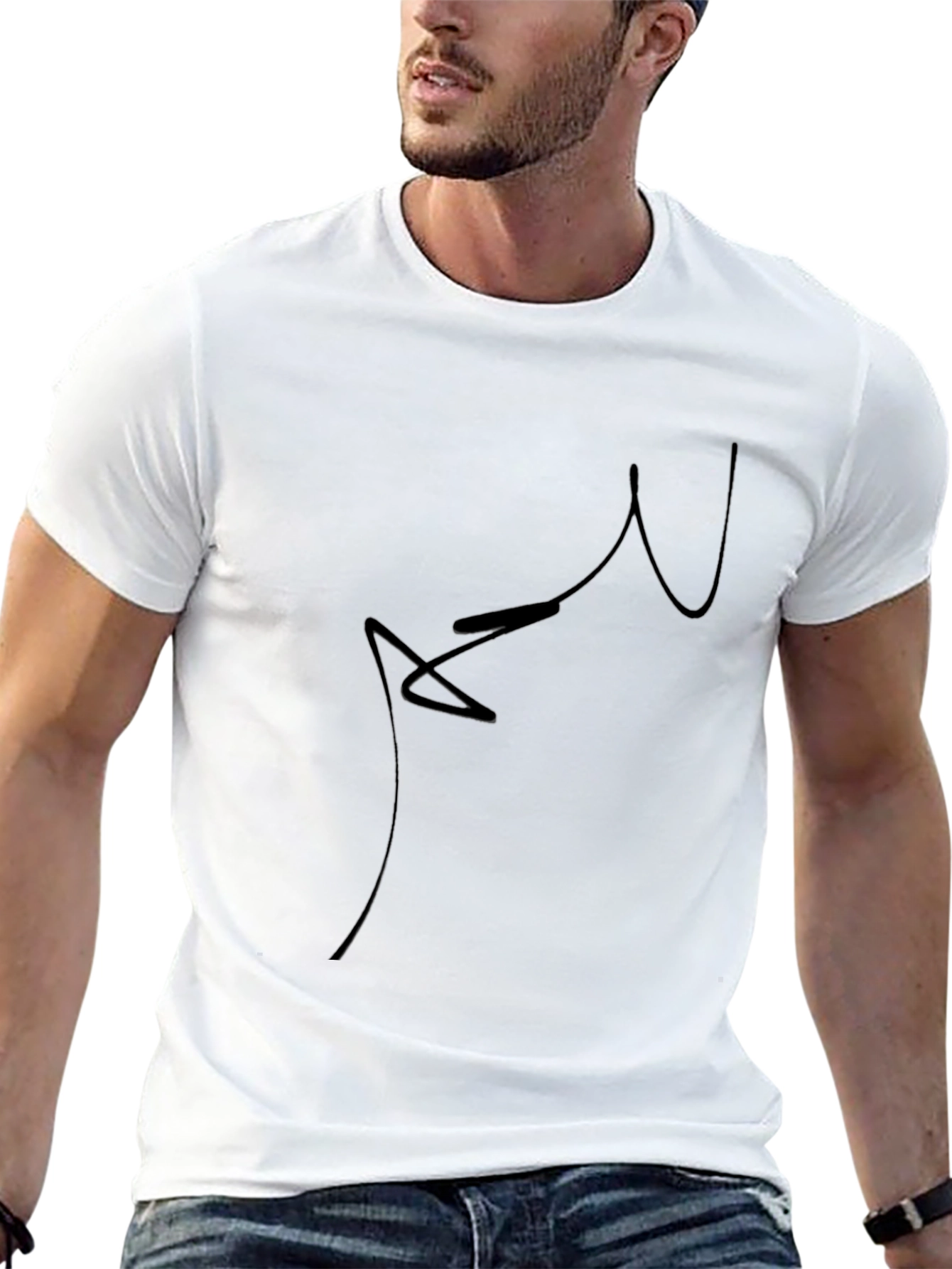 Minimalist Abstract Black T-Shirt