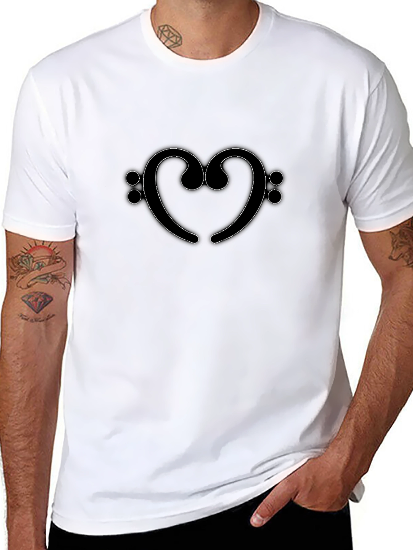 Musical Heart T-Shirt - Stylish Music Lover Tee