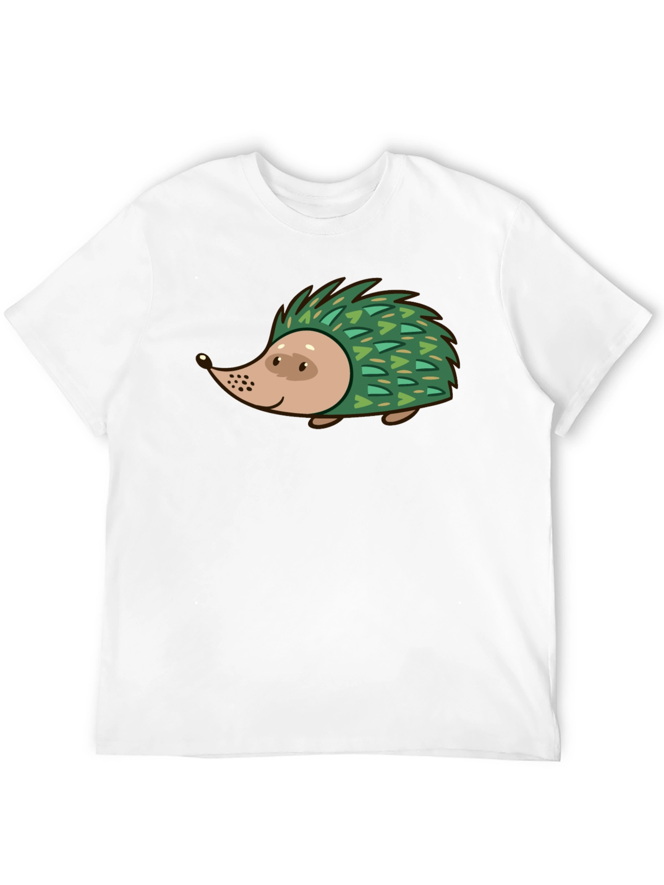 Hedgehog Graphic Tee - Black Cotton T-Shirt