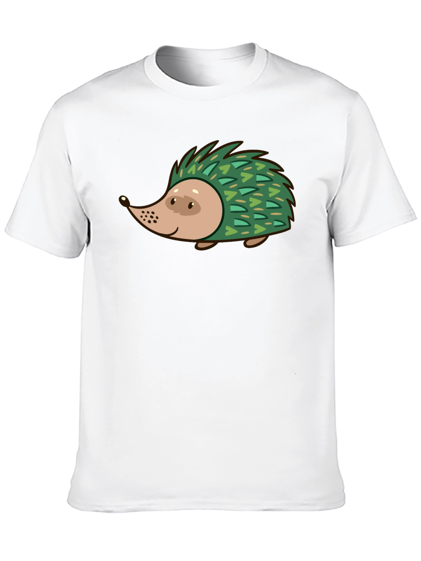 Hedgehog Graphic Tee - Black Cotton T-Shirt