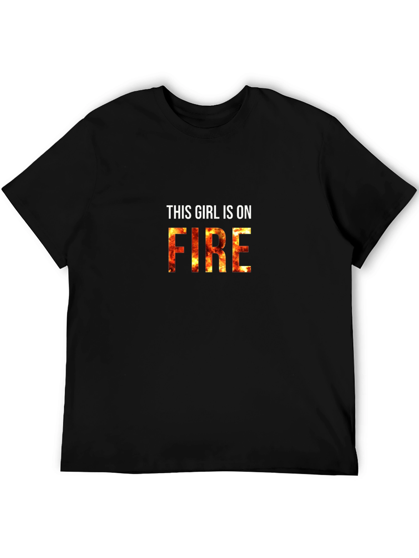 This Girl is On Fire Graphic Tee - Black