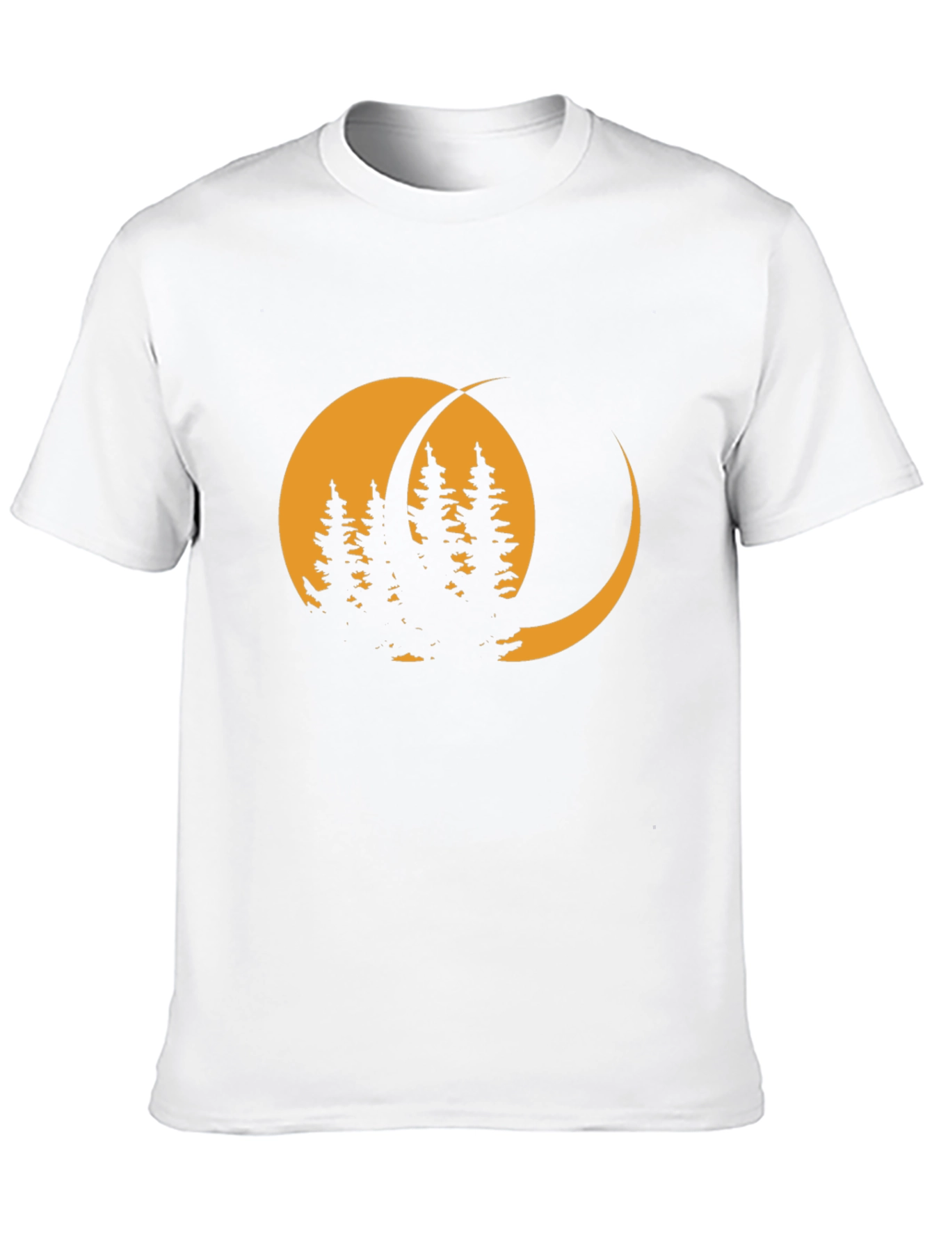 Moonlit Forest Graphic Tee - Stylish Black T-Shirt